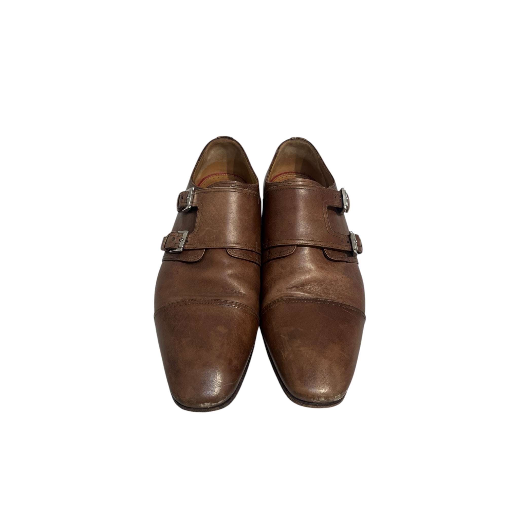 Christian Louboutin/Dress Shoes/EU 44/Leather/BRW/LOUB MONK STRAP LOAFER view 9