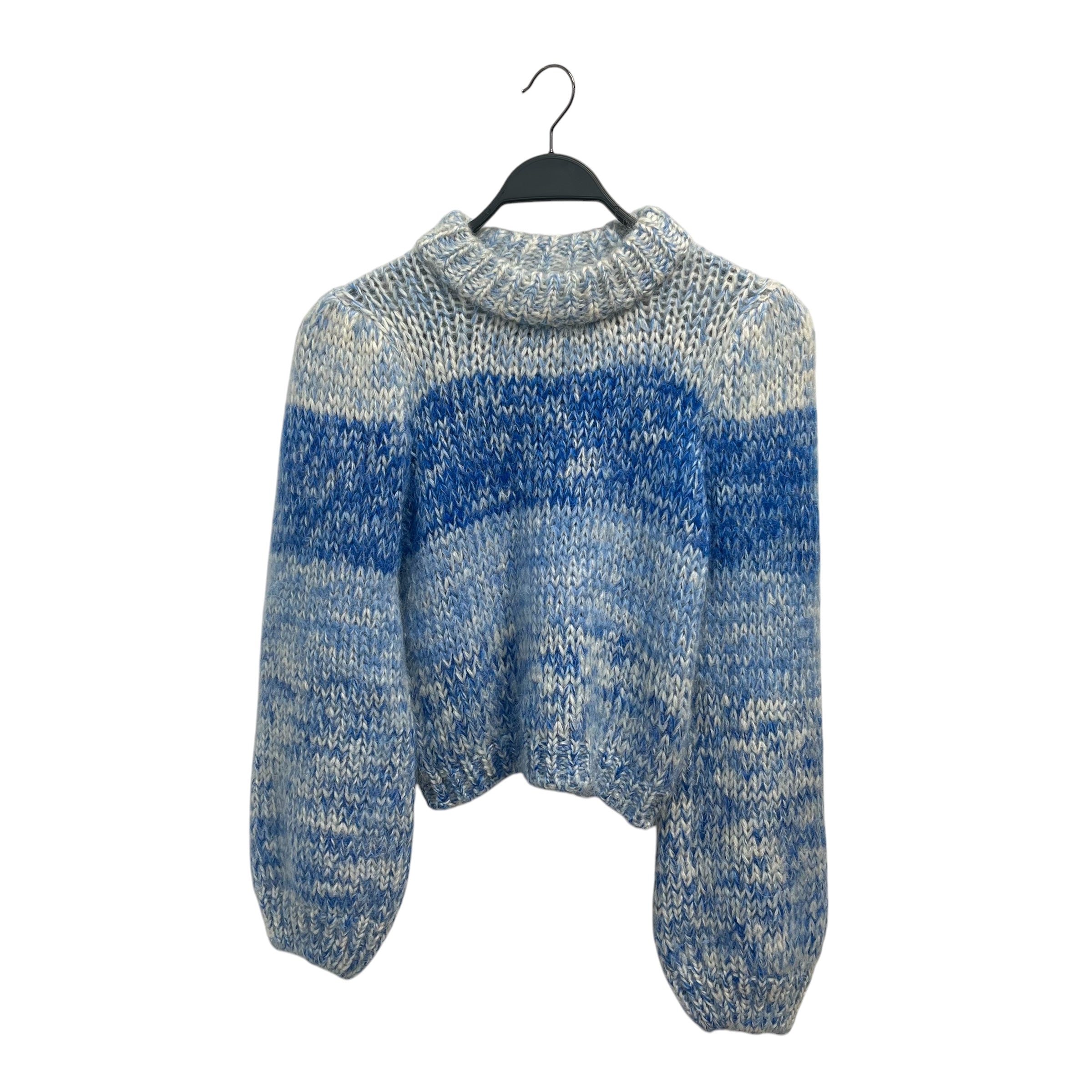 GANNI/Sweater/XS/Mohair/BLU/cream top blue knit view 1