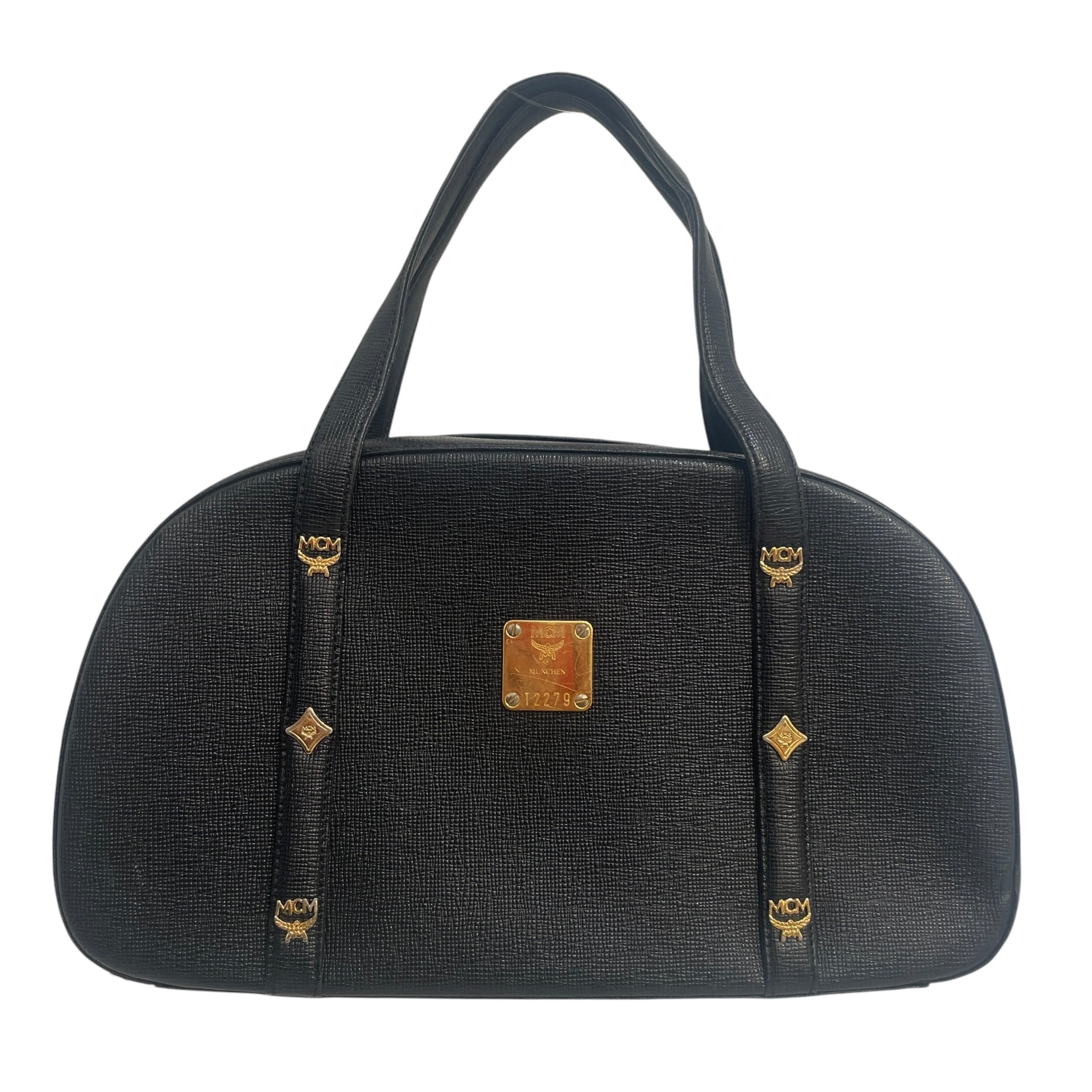 MCM/Hand Bag/Leather/BLK/ view 1
