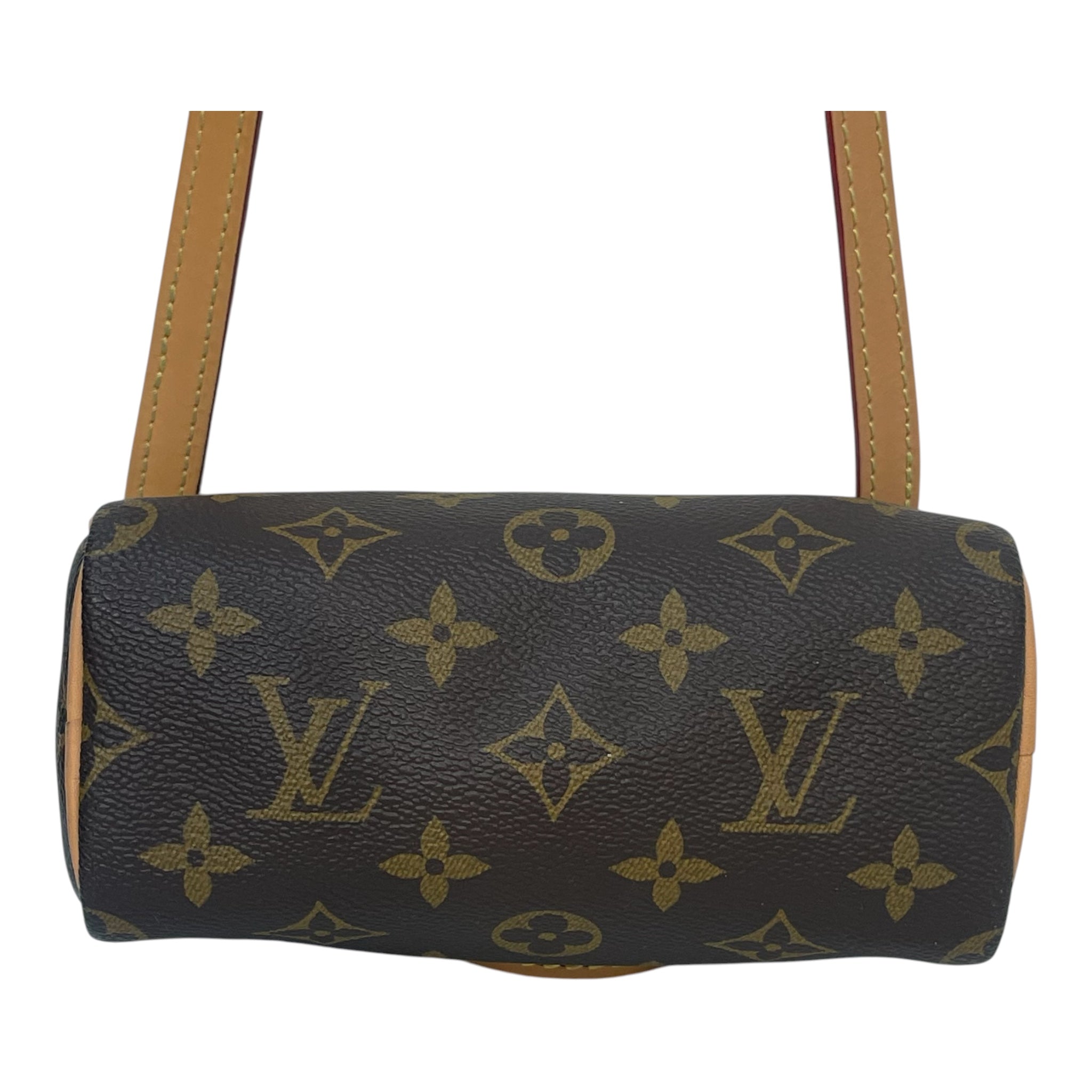 LOUIS VUITTON/Cross Body Bag/Monogram/Leather/BRW/Nano Speedy view 4