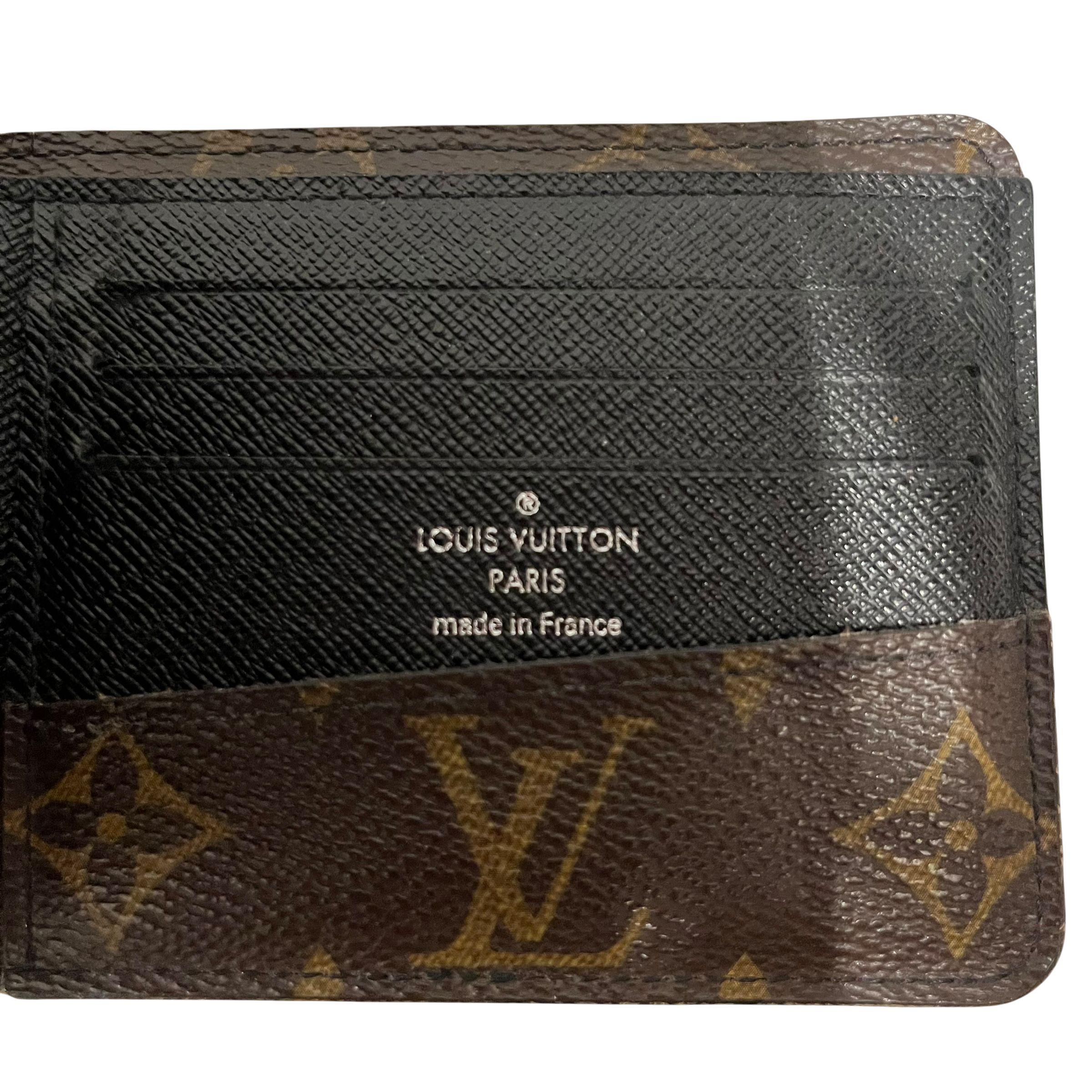 LOUIS VUITTON/Bifold Wallet/Leather/BRW/M's/black detailing view 4
