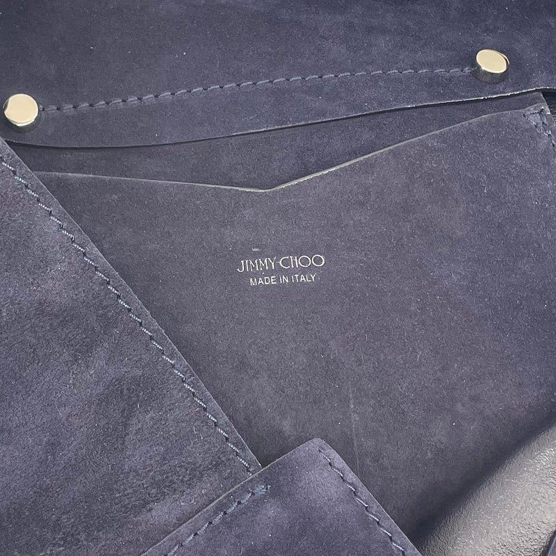 JIMMY CHOO/Hand Bag/Suede/NVY/FLO TOTE