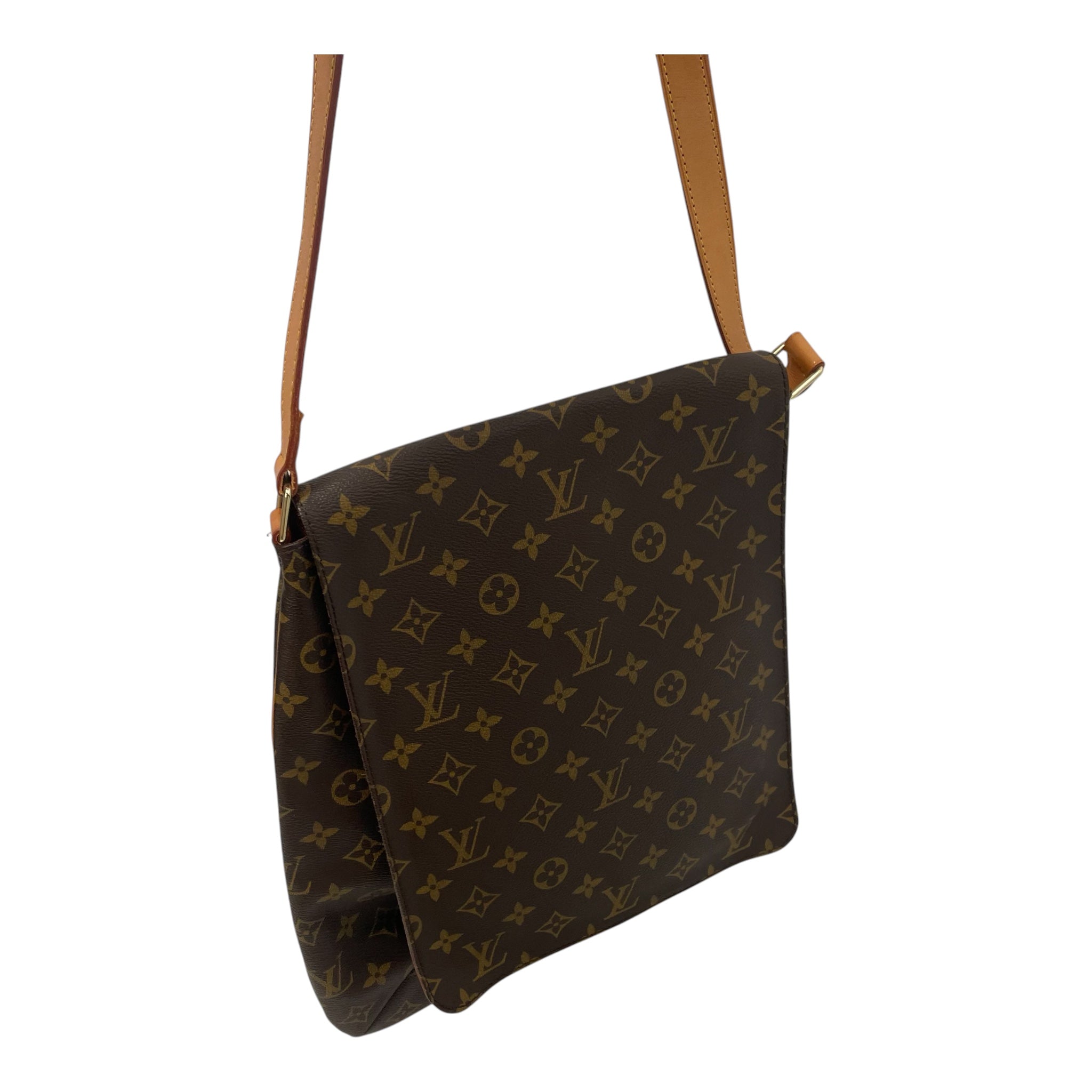 LOUIS VUITTON/Cross Body Bag/Hombre Check/Leather/BRW/Musette Messenger Bag view 5