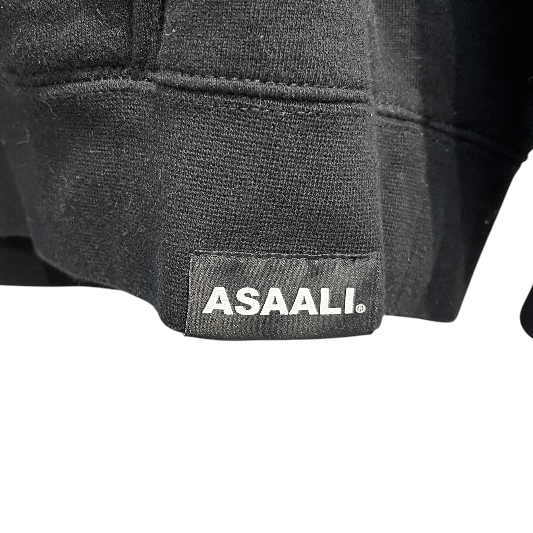 asaali/Zip Up Hoodie/XL/Graphic/Cotton/BLK/punch view 3