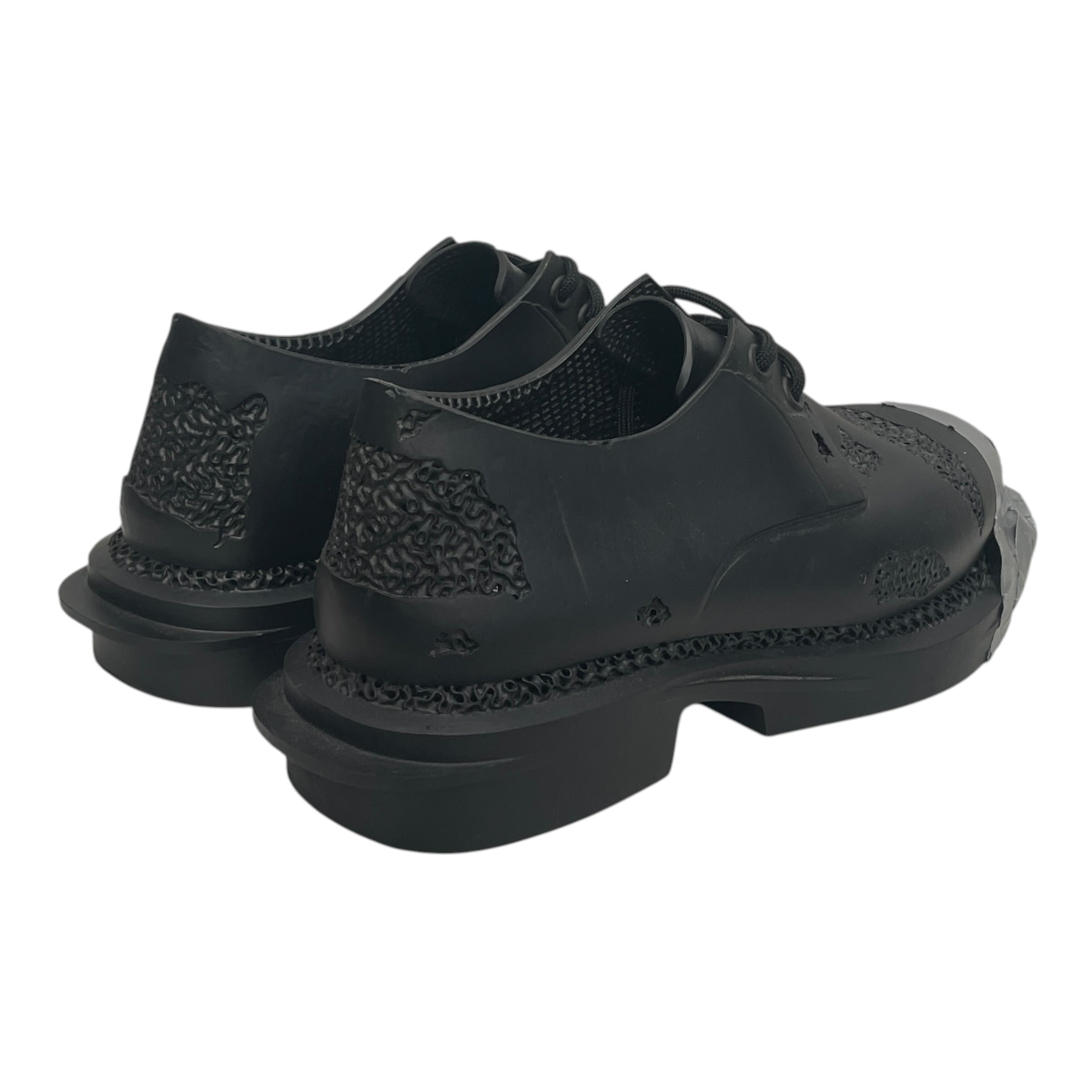 HYACYN/Dress Shoes/EU 45/BLK/DUCT TAPE EROTTED DERBY view 2