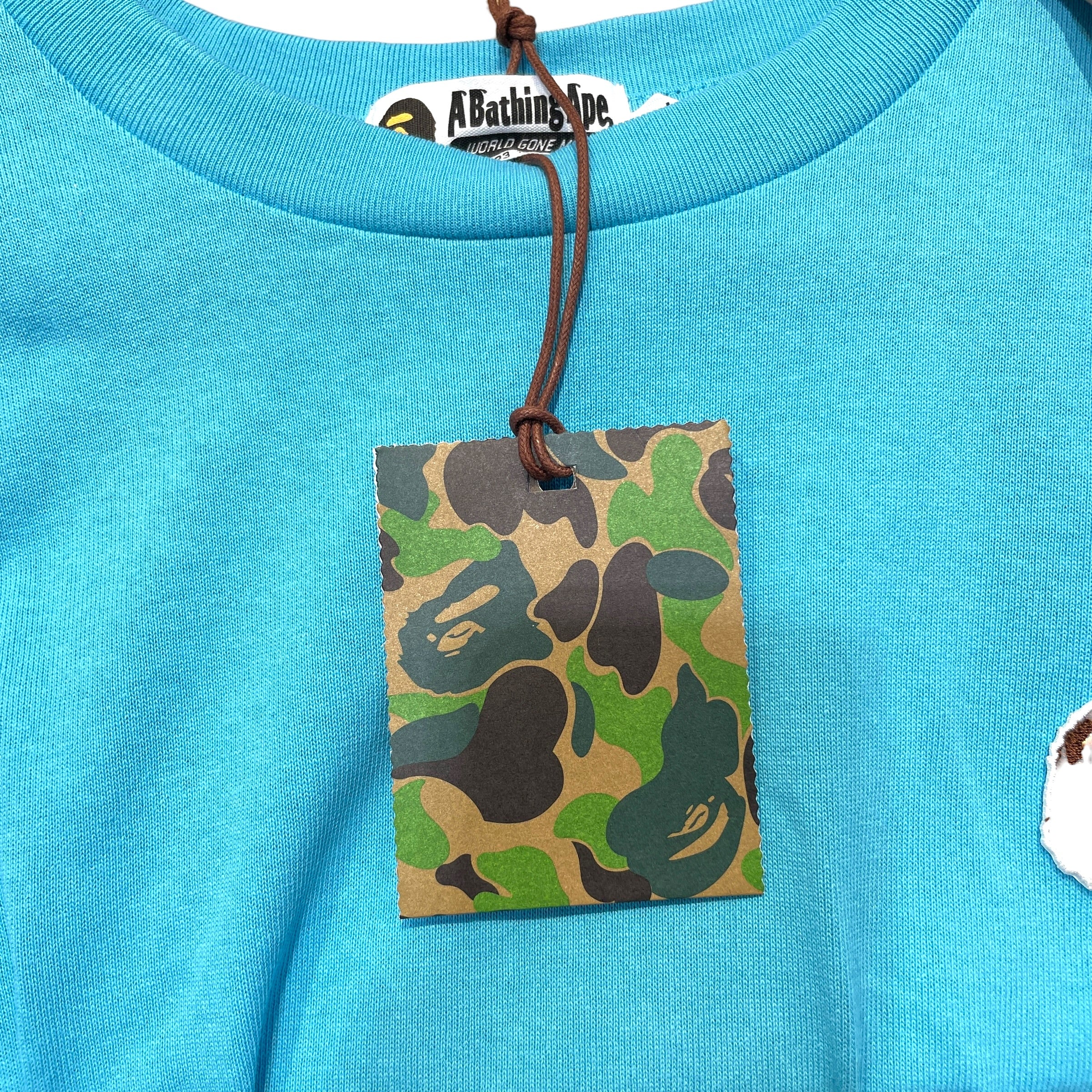 A BATHING APE/LS T-Shirt/XL/Cotton/BLU/Ape Patch Logo Sleeves view 4