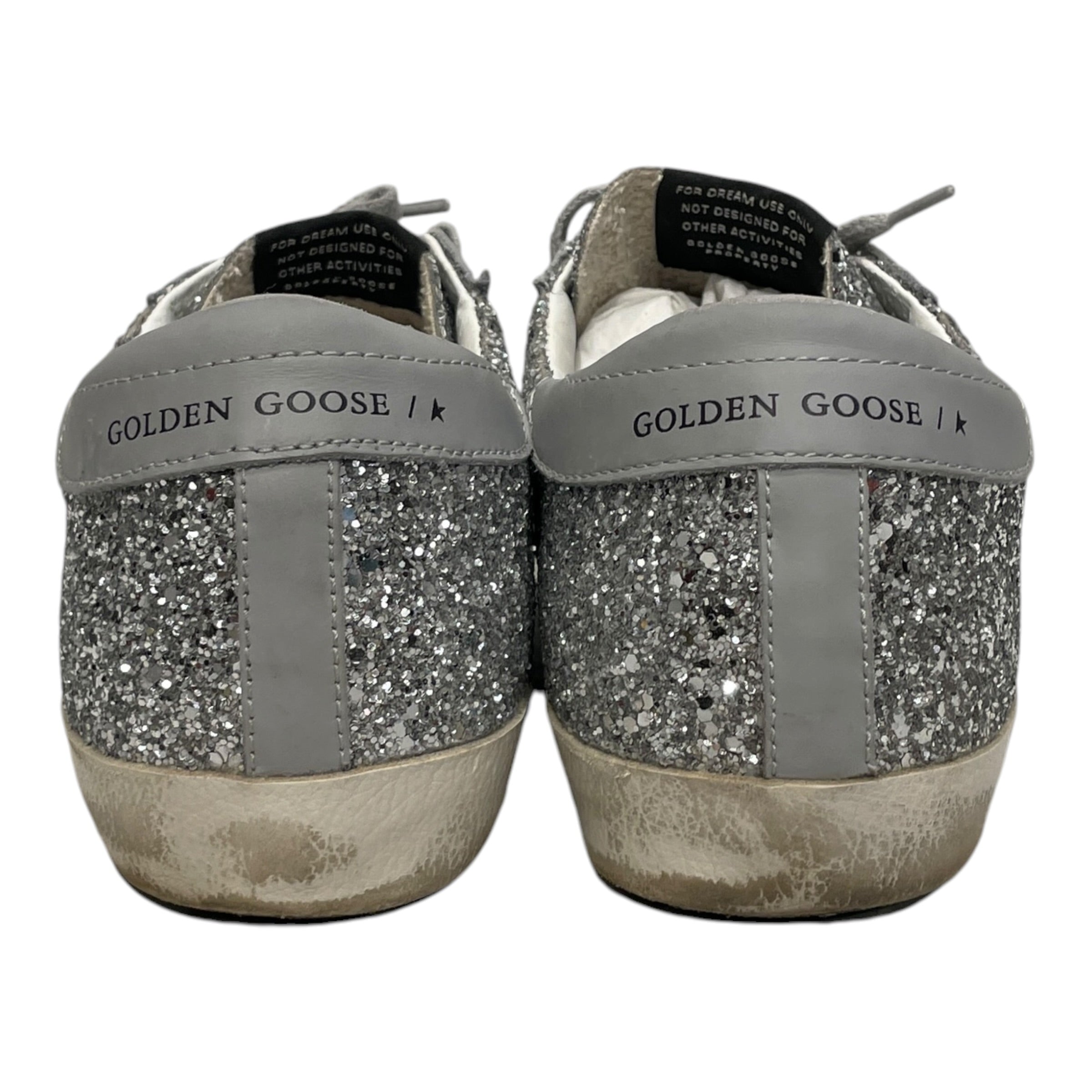 GOLDEN GOOSE/Low-Sneakers/EU 40/Suede/SLV/SUPERSTAR TRAINERS GLITTER view 3