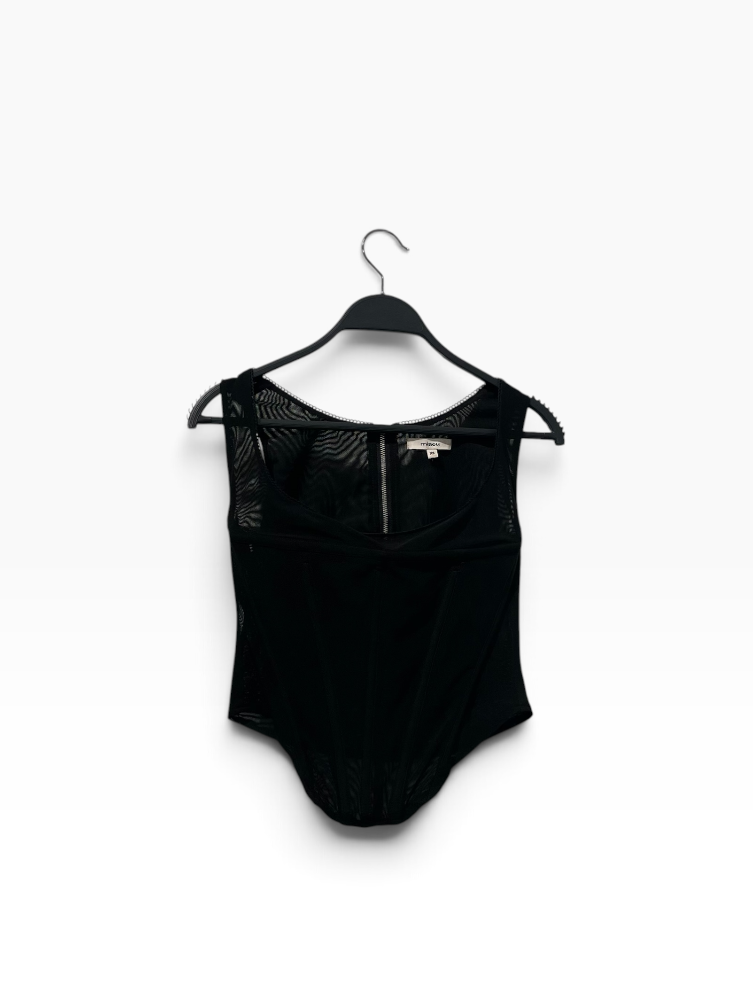 miaou/Camisole/XS/Polyester/BLK/sheer corset view 1