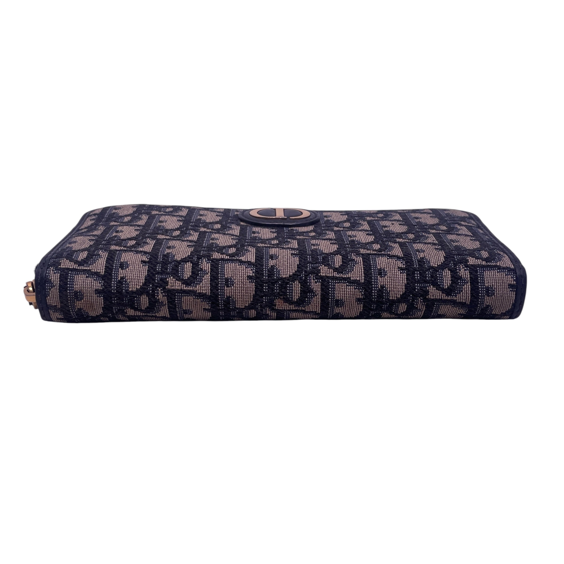 Christian Dior/Long Wallet/Cotton/NVY/30 montaigne voyageur view 3