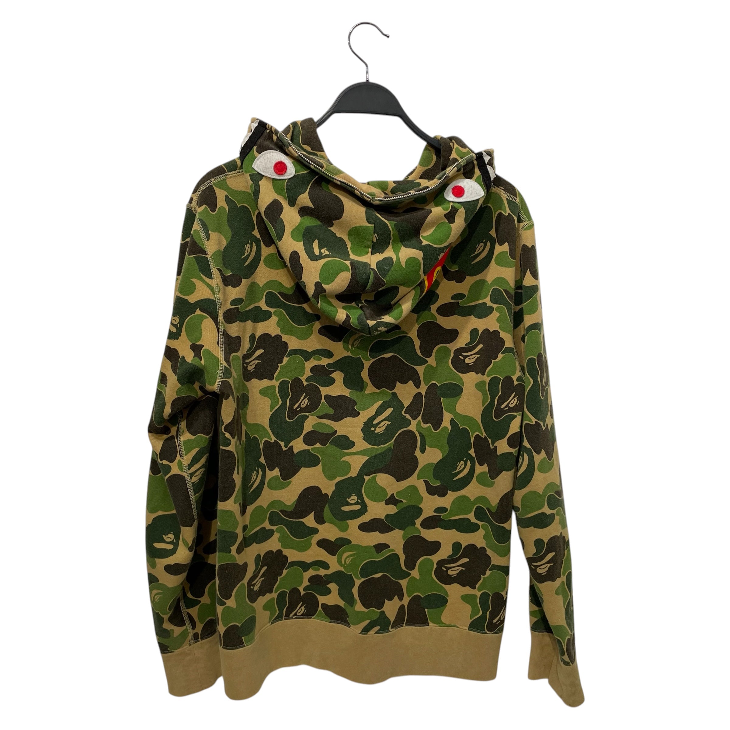 A BATHING APE/Zip Up Hoodie/L/Camouflage/Cotton/GRN/green camo view 1