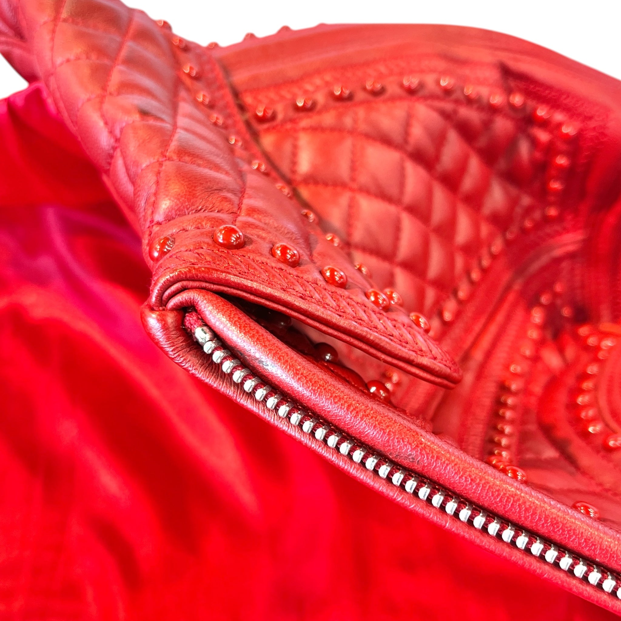 Supreme/Pelle Pelle/Leather Jkt/L/Leather/RED/Single Breasted/F/W 22 STUDDED QUILTED view 6