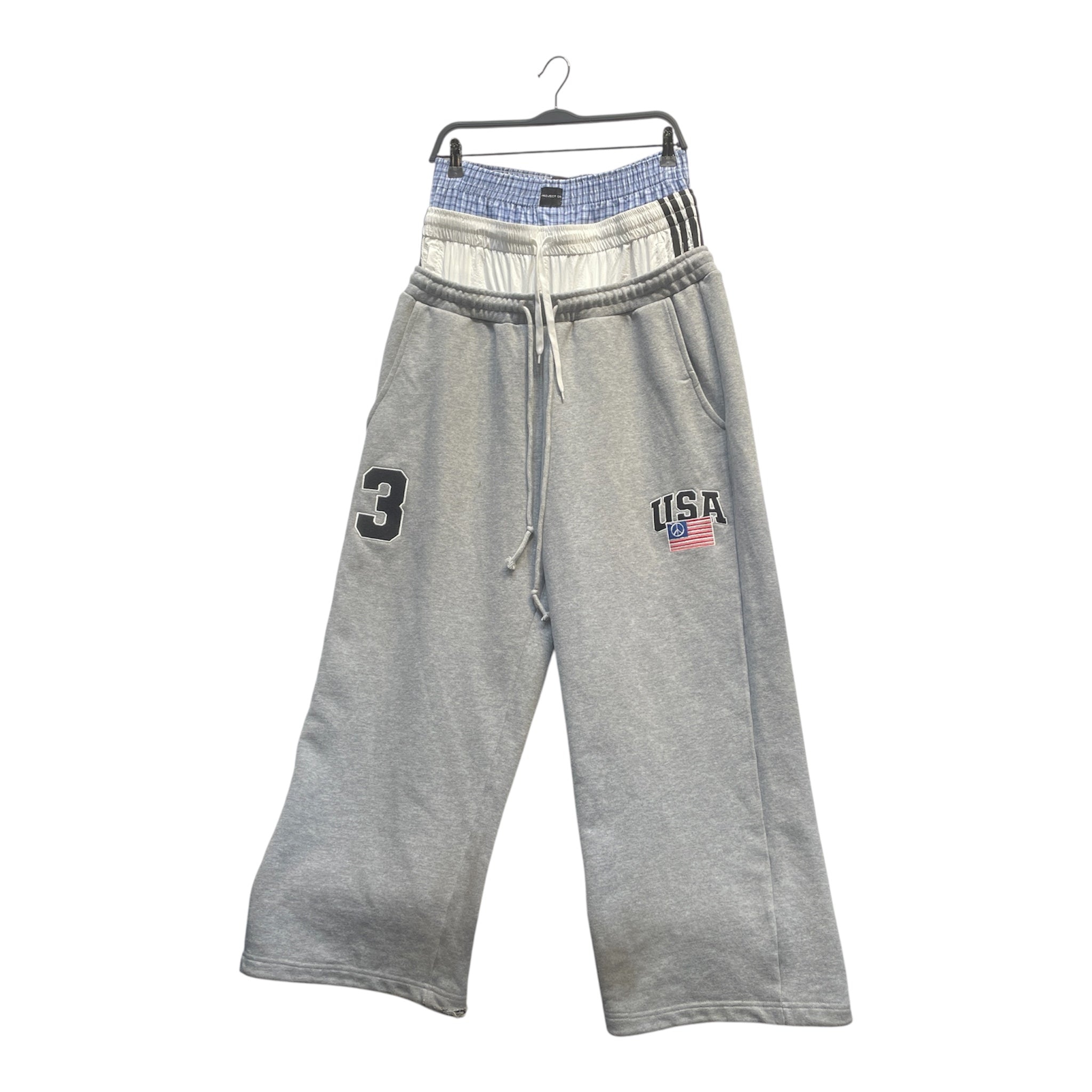 PROJECT G/R/Pants/1/Cotton/GRY/triple waist view 1