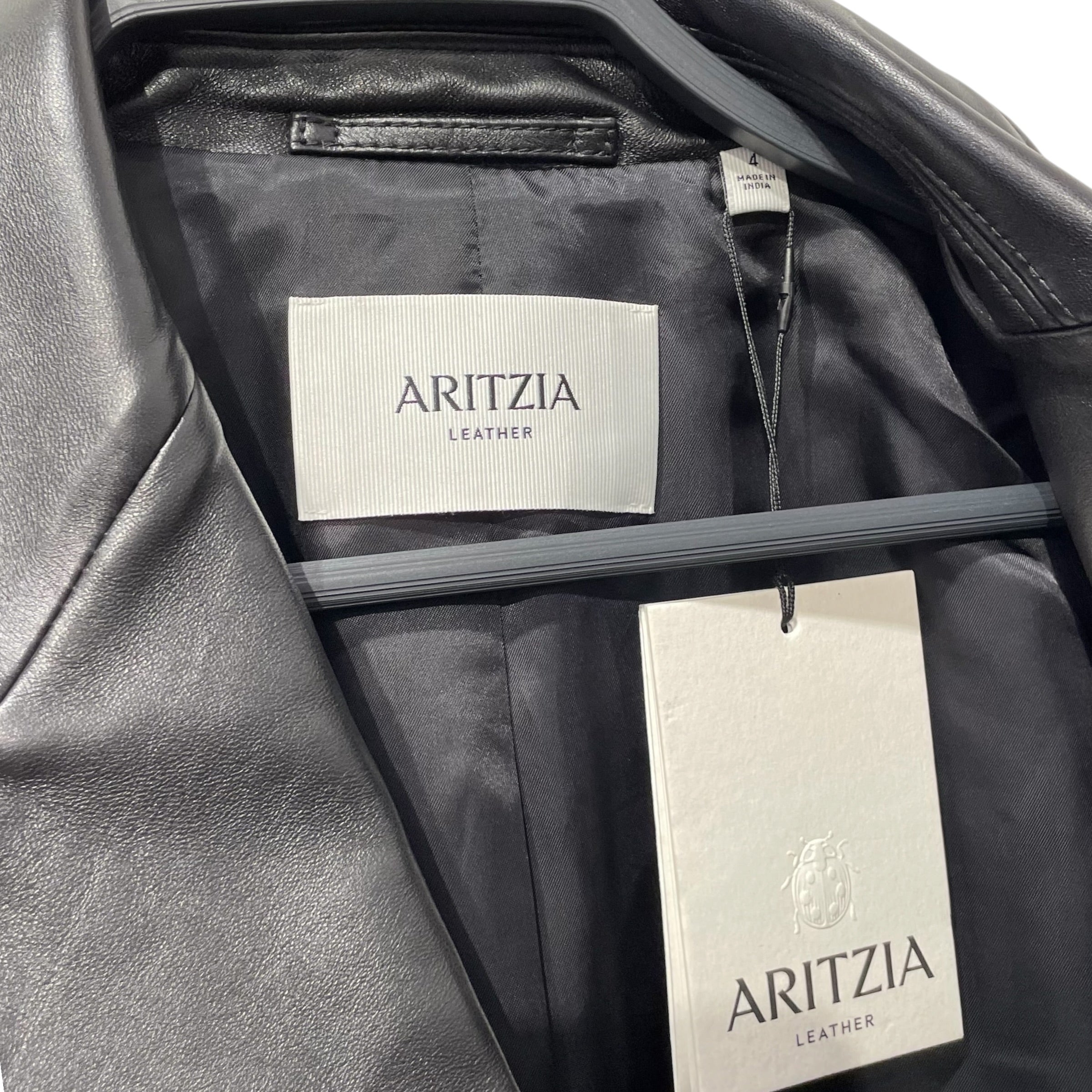 ARITZIA/Leather Jkt/4/Leather/BLK/CECIL view 3