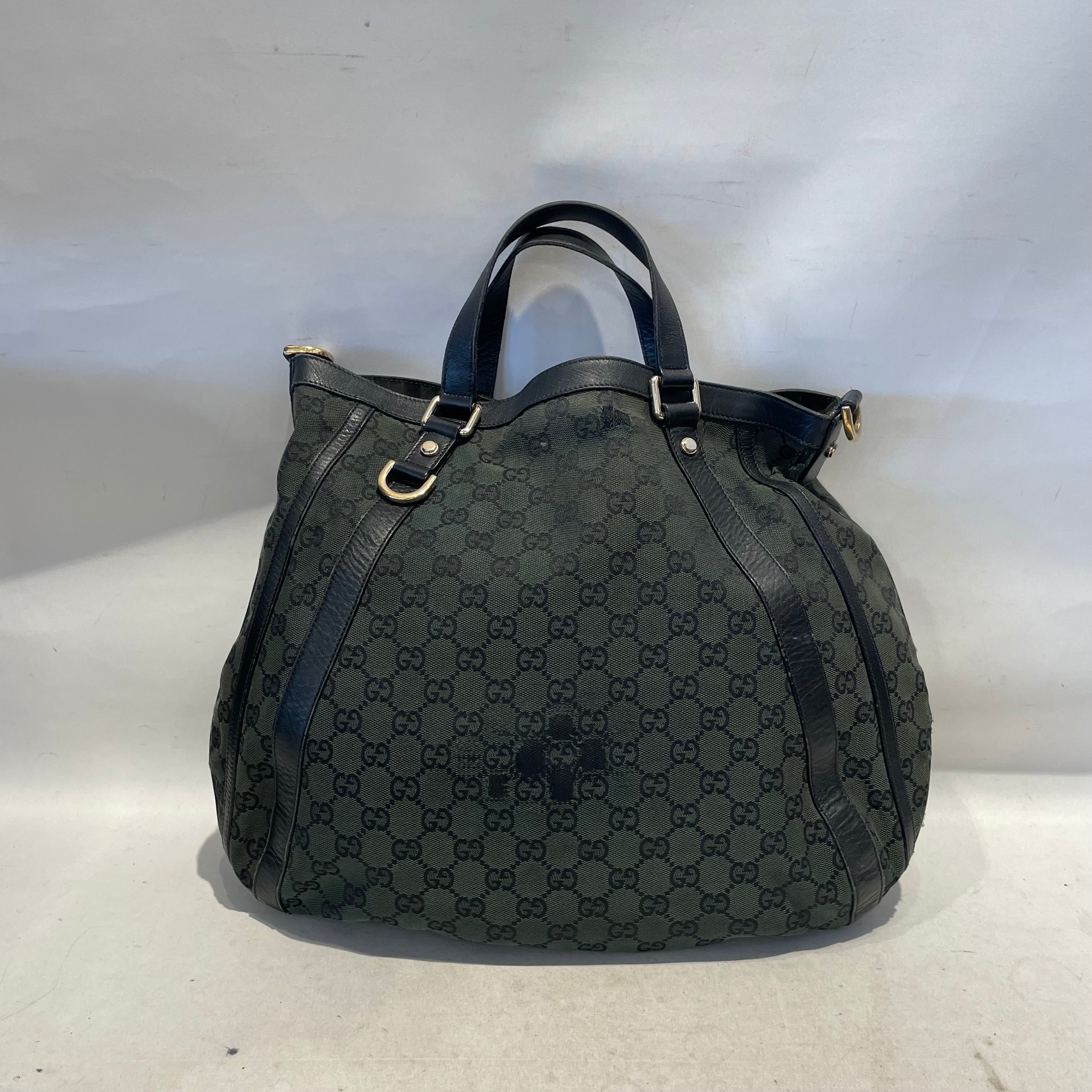GUCCI/Tote Bag/Monogram/Cotton/GRN/Canvas Abrey Hobo view 2