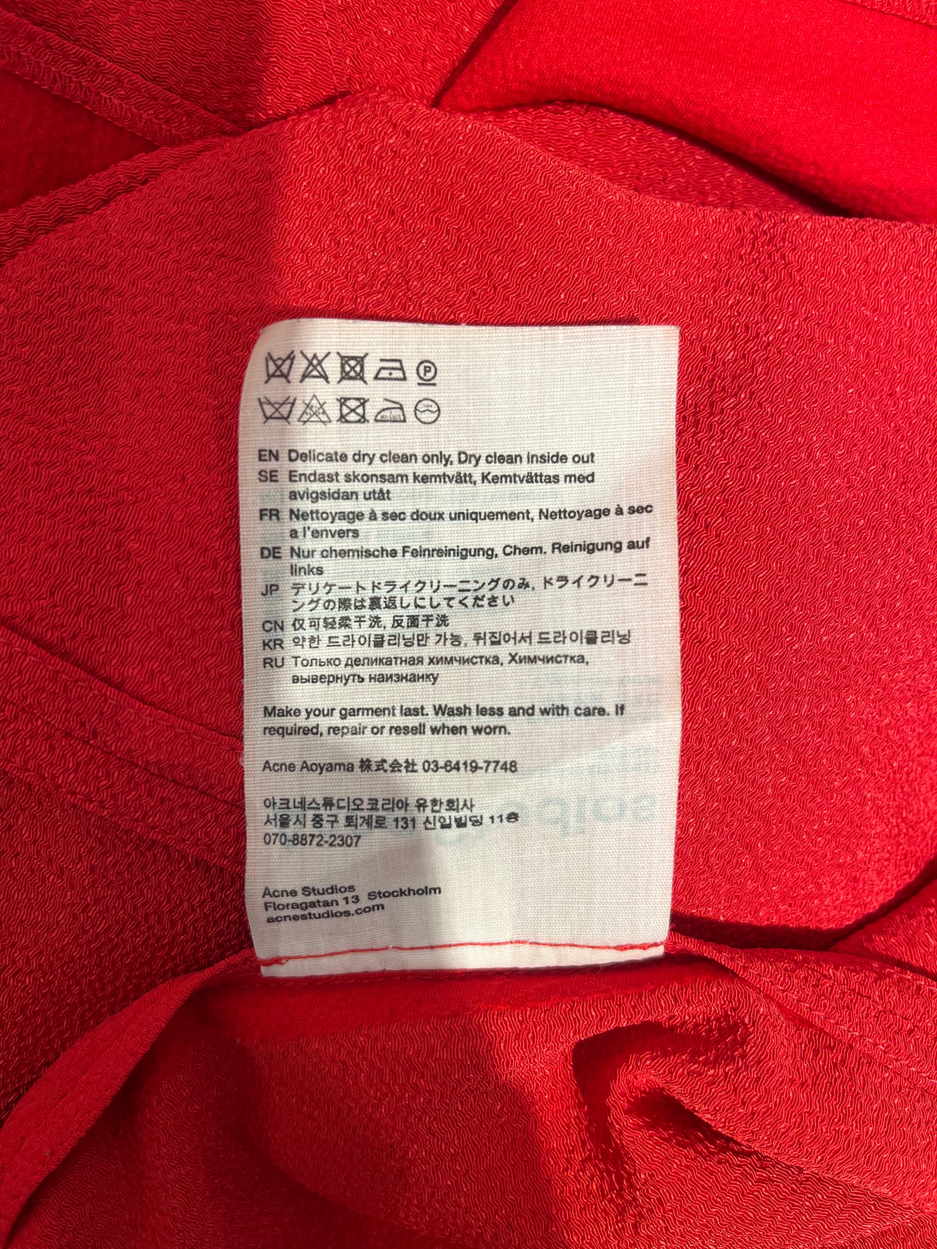 Acne Studios/Shirt/46/Polyester/RED/WRAP AROUND SHIRT BB0506 view 5