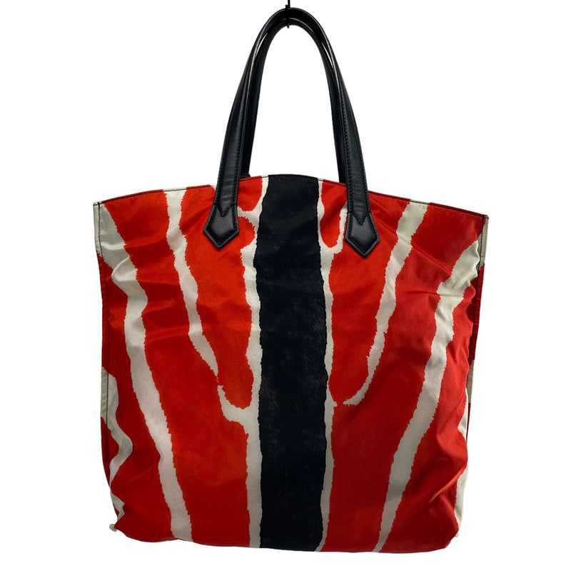 FENDI/Tote Bag/Stripe/Nylon/ORN/ANIMAL PRINT NYLON