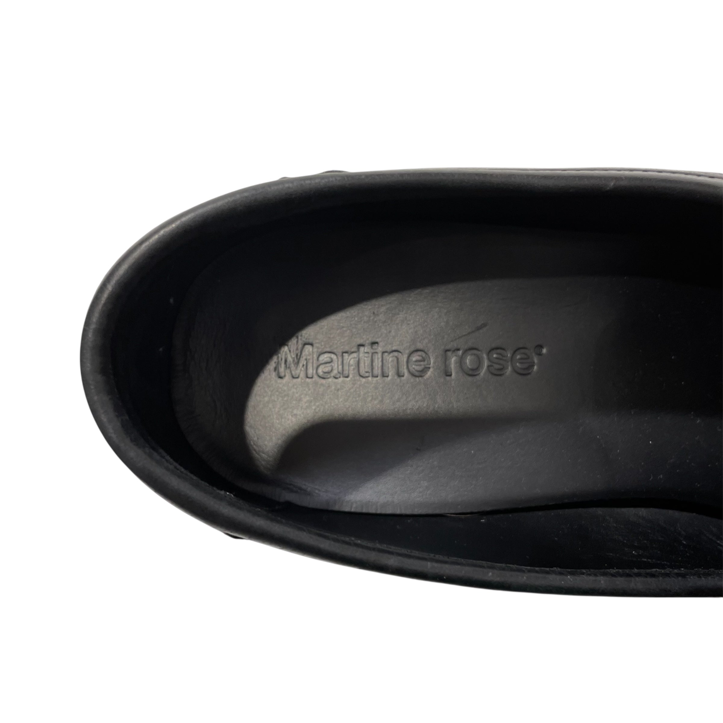 MARTINE ROSE/Dress Shoes/EU 44/BLK/O RING BULB SHOES view 6