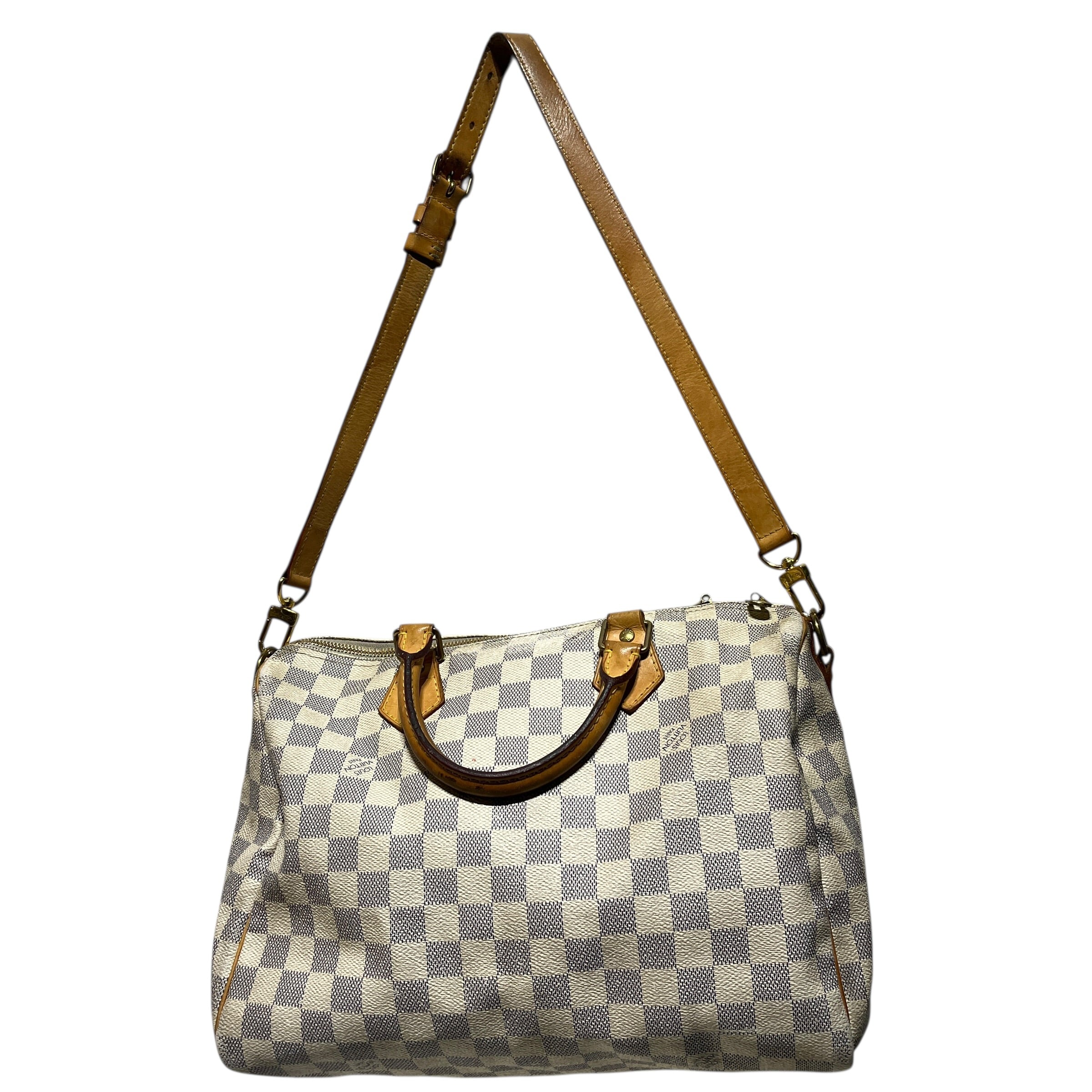LOUIS VUITTON/Cross Body Bag/Monogram/Leather/WHT/SPEEDY DAMIER AZUR view 3
