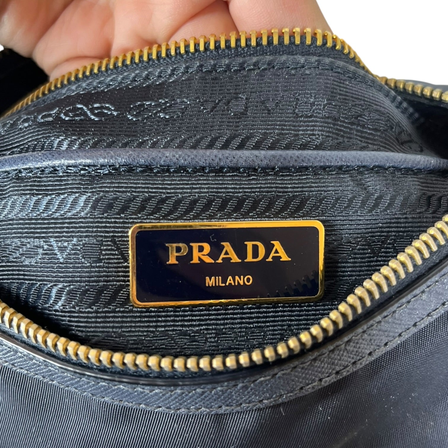 PRADA/Bag/Nylon/NVY/renylon shoulder view 4