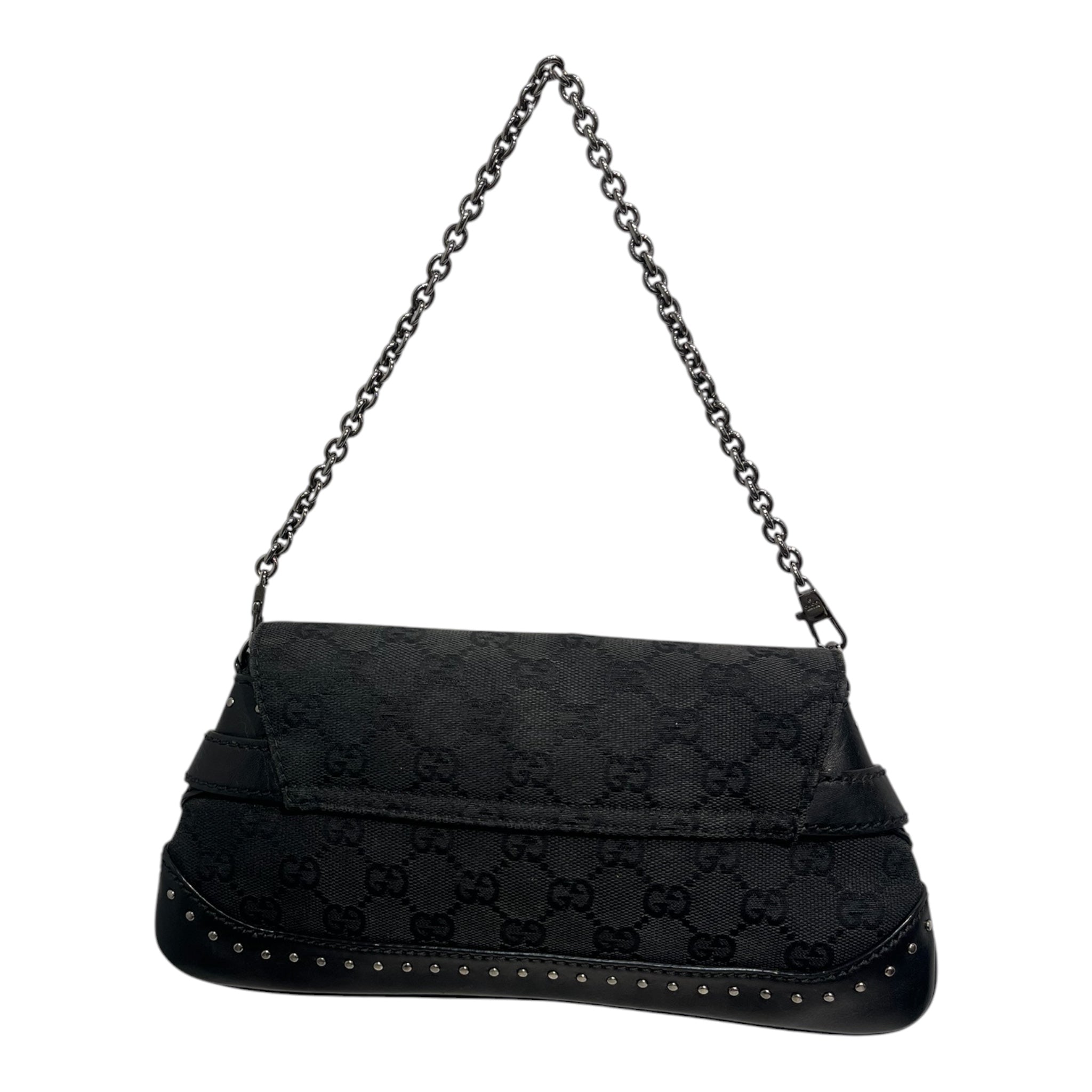 GUCCI/Bag/Monogram/Cotton/BLK/TOM FORD HORSEBIT BAGUETTE view 2