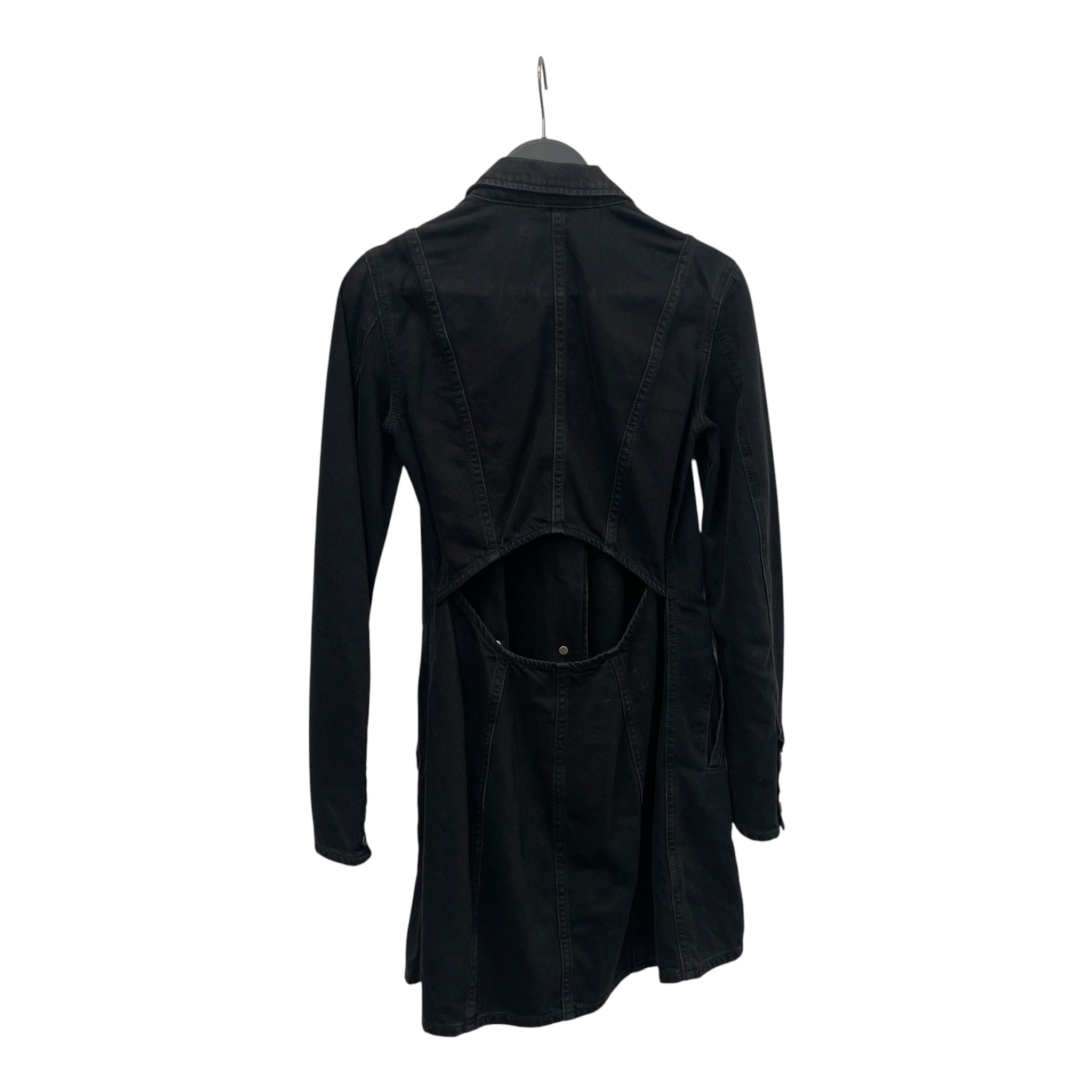 ksubi/Denim Jkt/XS/Denim/BLK/LONG DENIM JKT OPEN BACK view 2
