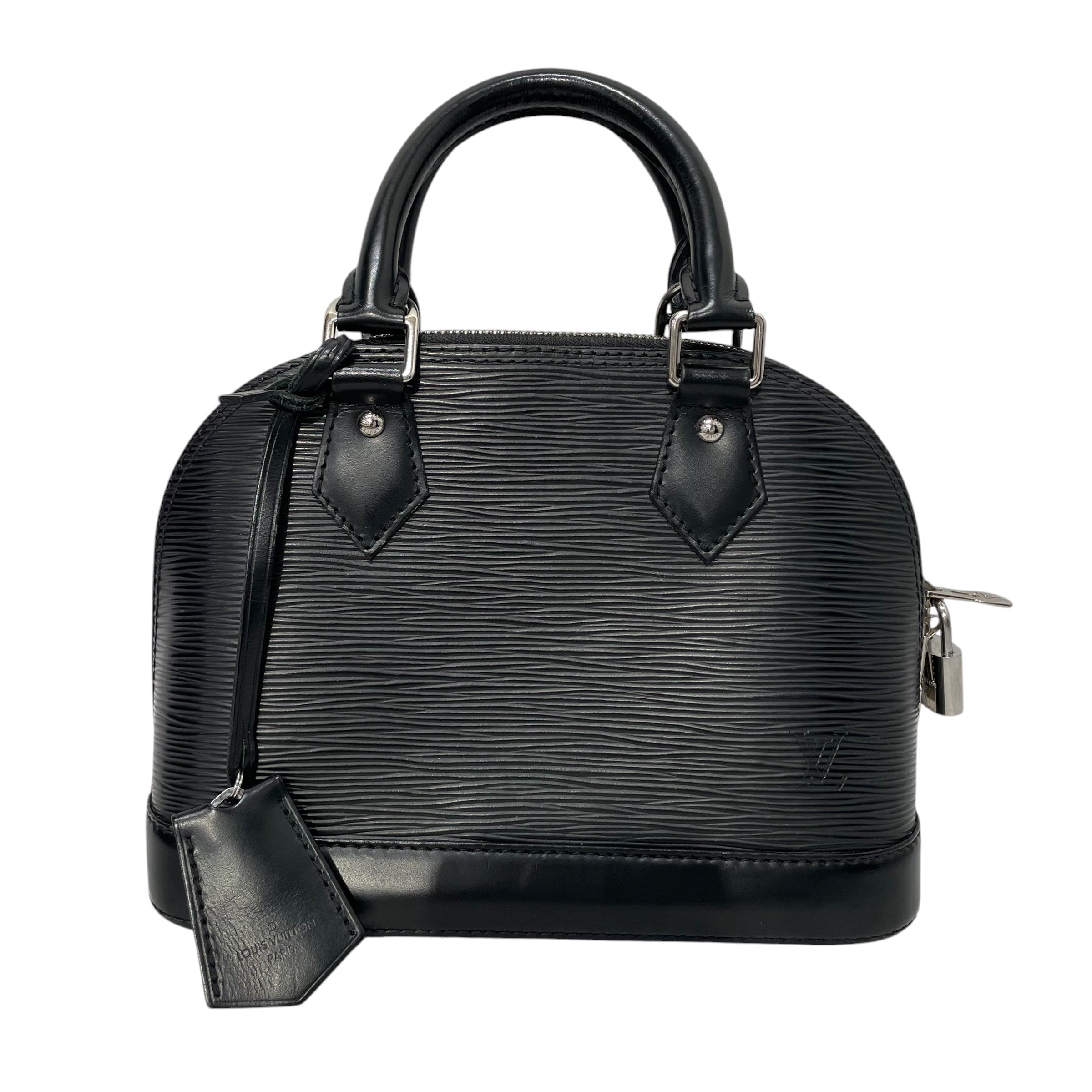 LOUIS VUITTON/Cross Body Bag/Stripe/Leather/BLK/Alma Epi view 1