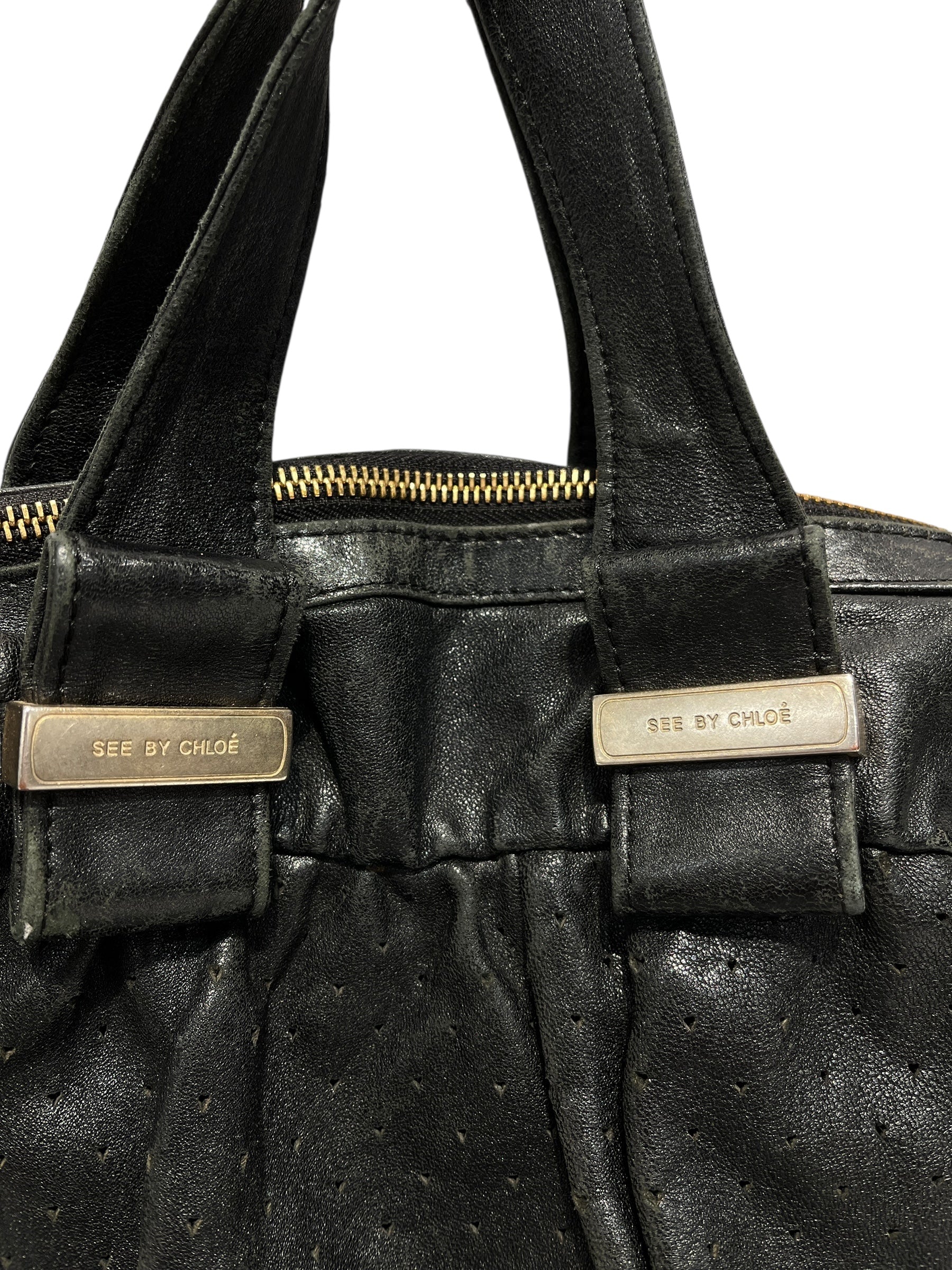 SEE BY CHLOE/Cross Body Bag/Leather/BLK/LASER CUT BAG view 6