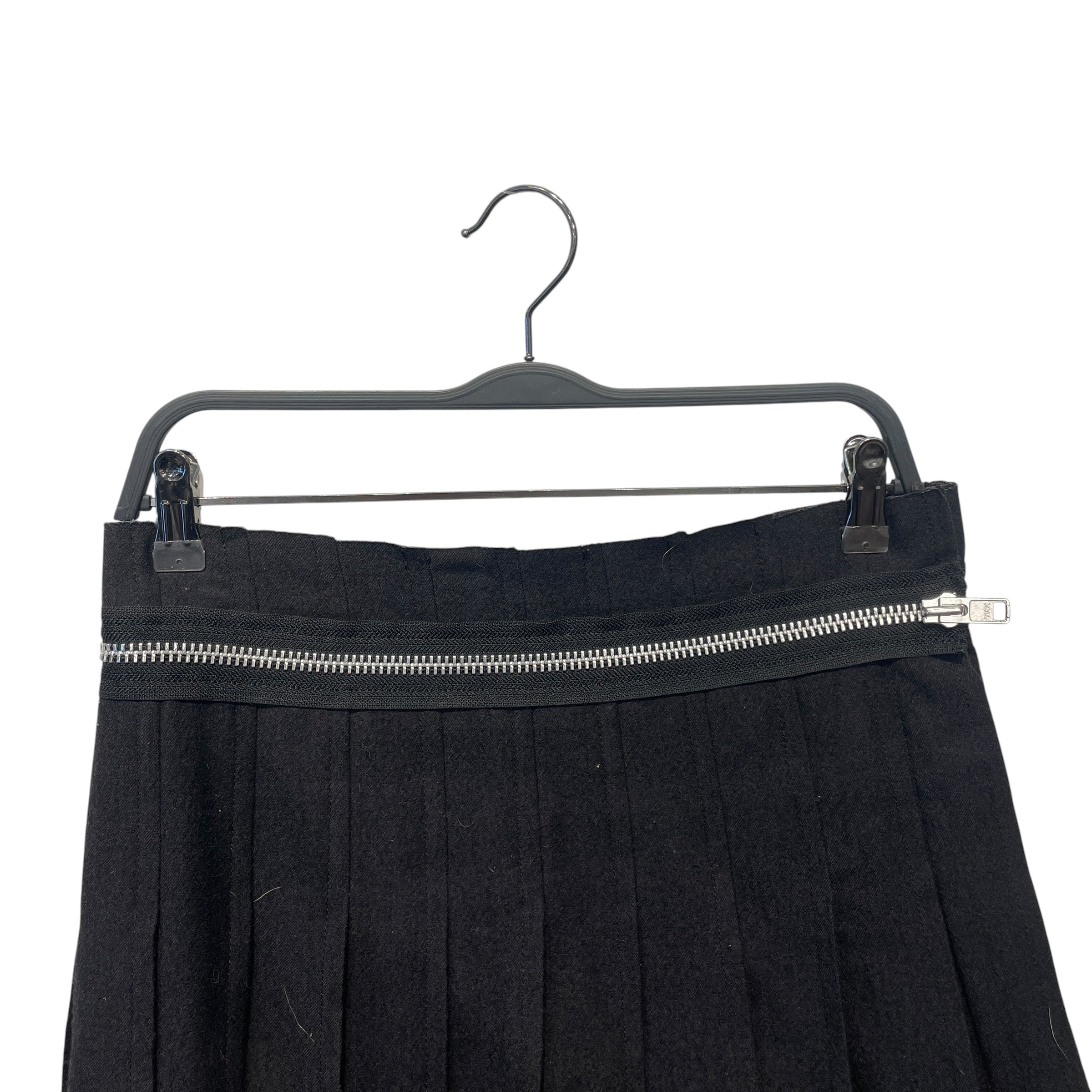 tricot COMME des GARCONS/Long Skirt/M/Wool/BLK/PLEATED/ZIPPER/EYELET CLOSE view 2