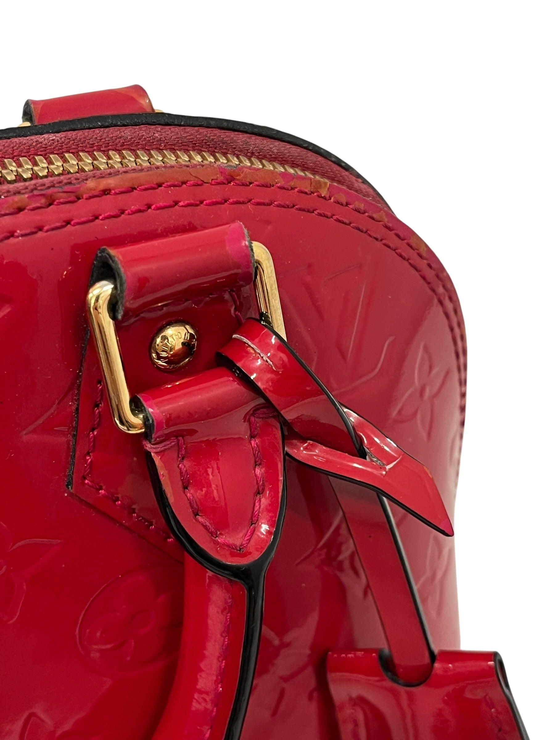 LOUIS VUITTON/Hand Bag/Monogram/Leather/RED/ALMA HAND BAG view 7