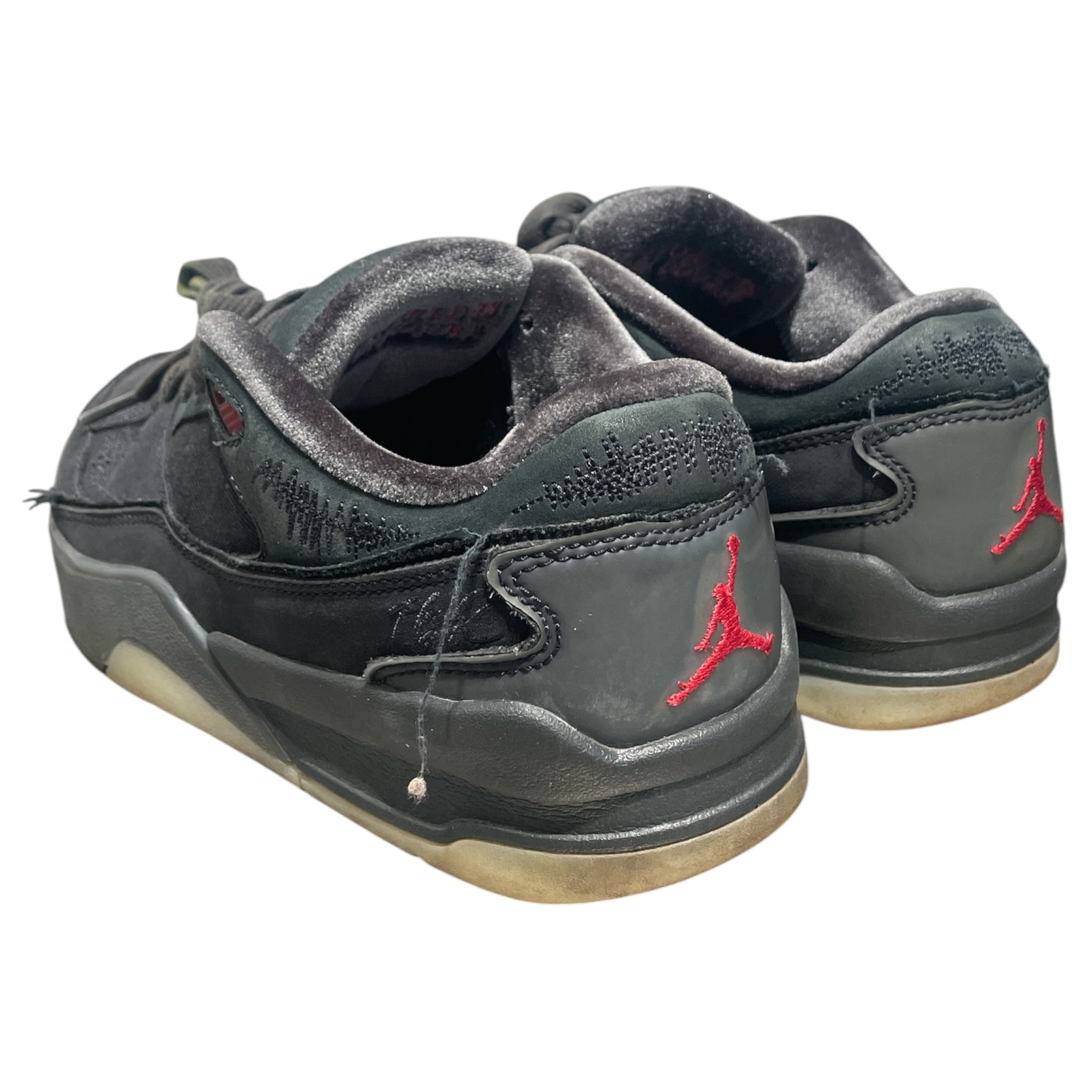 NIKE/WHO DECIDES WAR/Low-Sneakers/US 8/Leather/BLK/Jordan Court Flight view 2