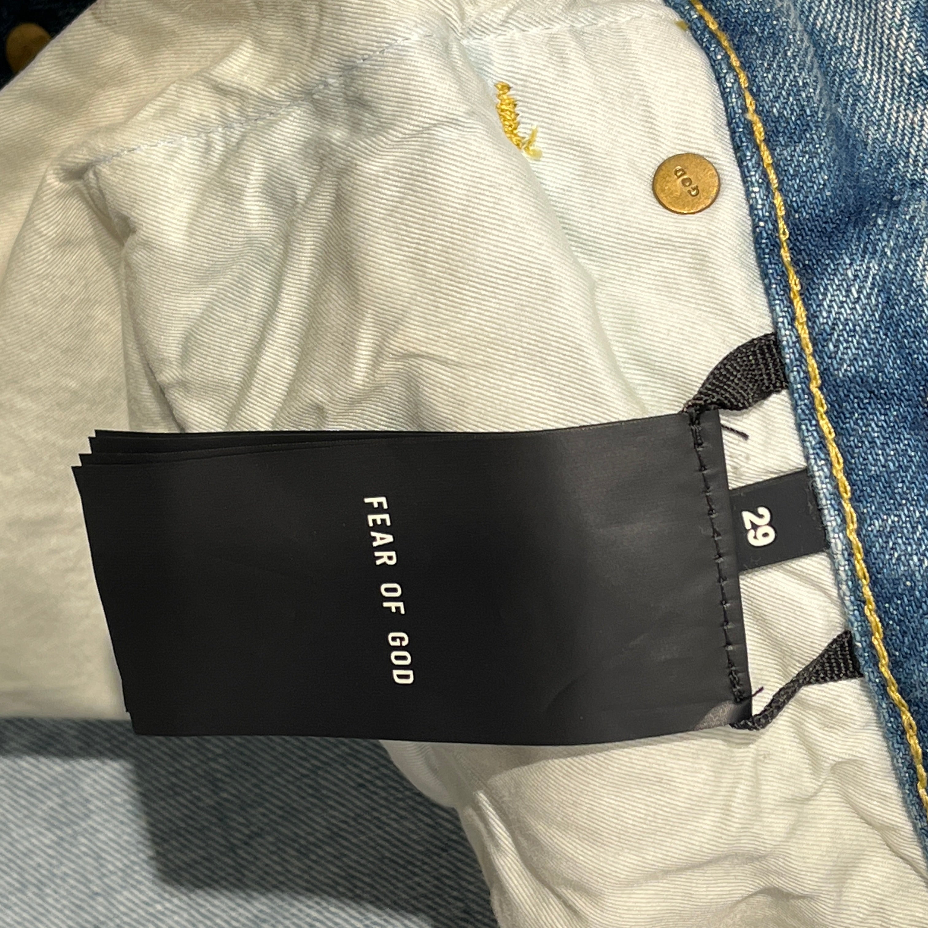FEAR OF GOD/Straight Pants/29/Denim/BLU/SLIM DOUBLEKNEE BELTED LIGHT view 4