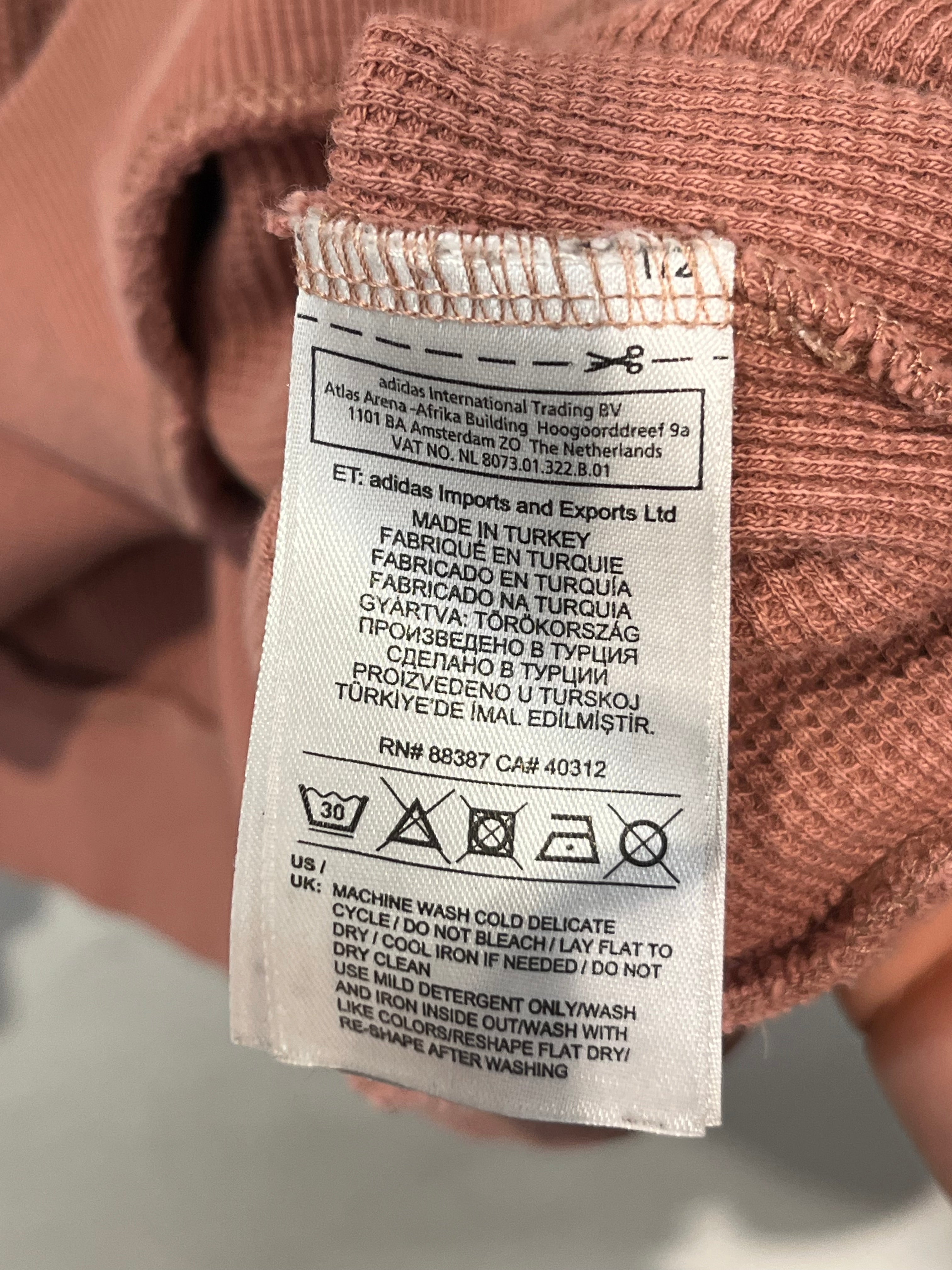 YEEZY/adidas/T-Shirt/M/Cotton/PNK/88387 SS THERMAL/HENLEY view 4