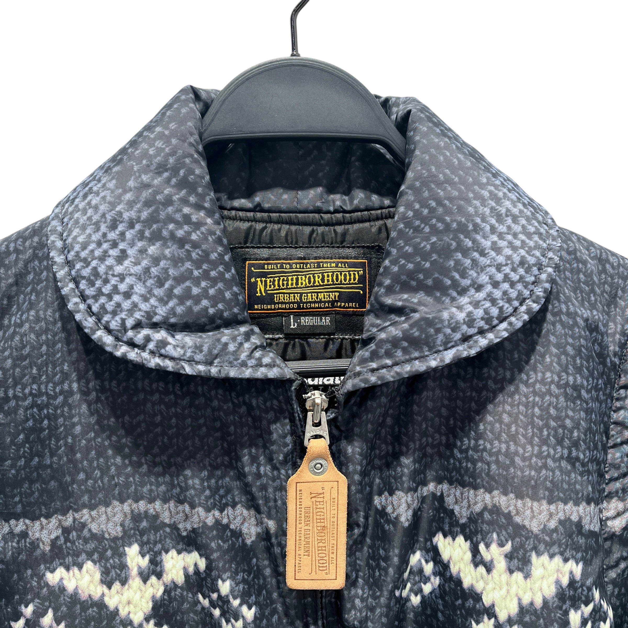 NEIGHBORHOOD/Quilted Jkt/L/Nylon/IDG/Graphic/NYLON SWEATER PRINT DOWN view 11