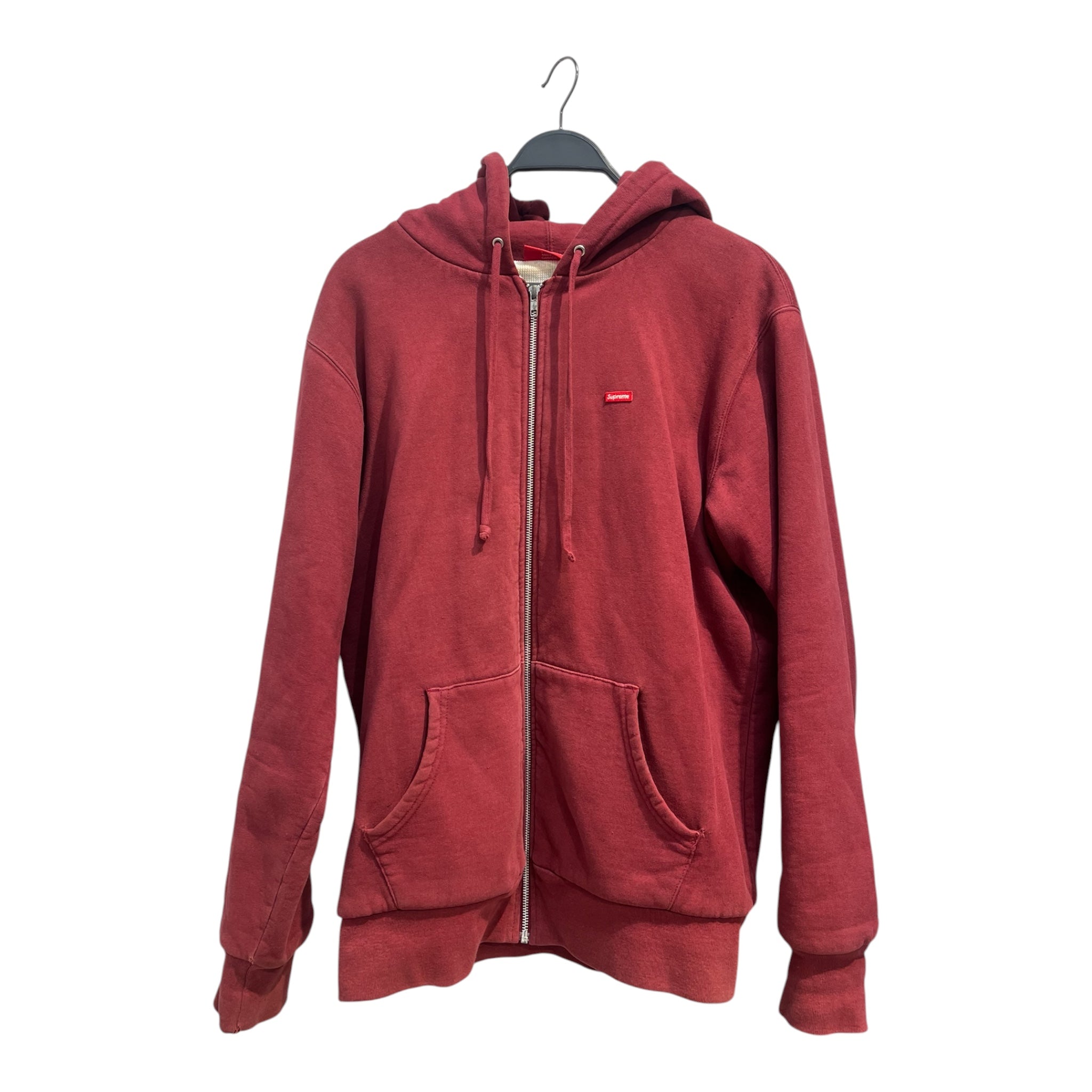 Supreme/Zip Up Hoodie/L/Cotton/RED/RED ZIP HOODIE FLORAL INTERIOR view 1