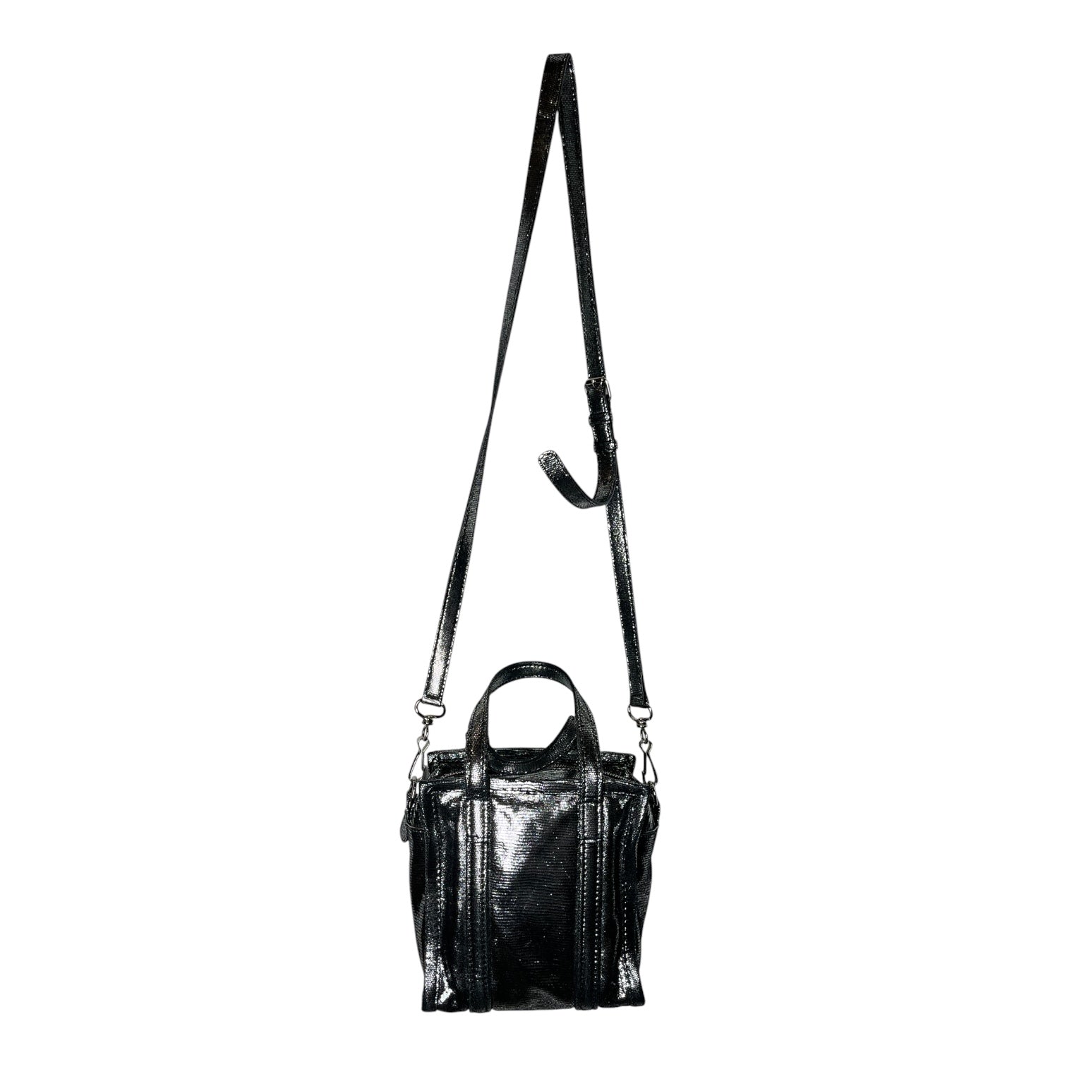 BALENCIAGA/Cross Body Bag/Iridescent/Leather/SLV/SILVER DISCO BAZAAR view 2