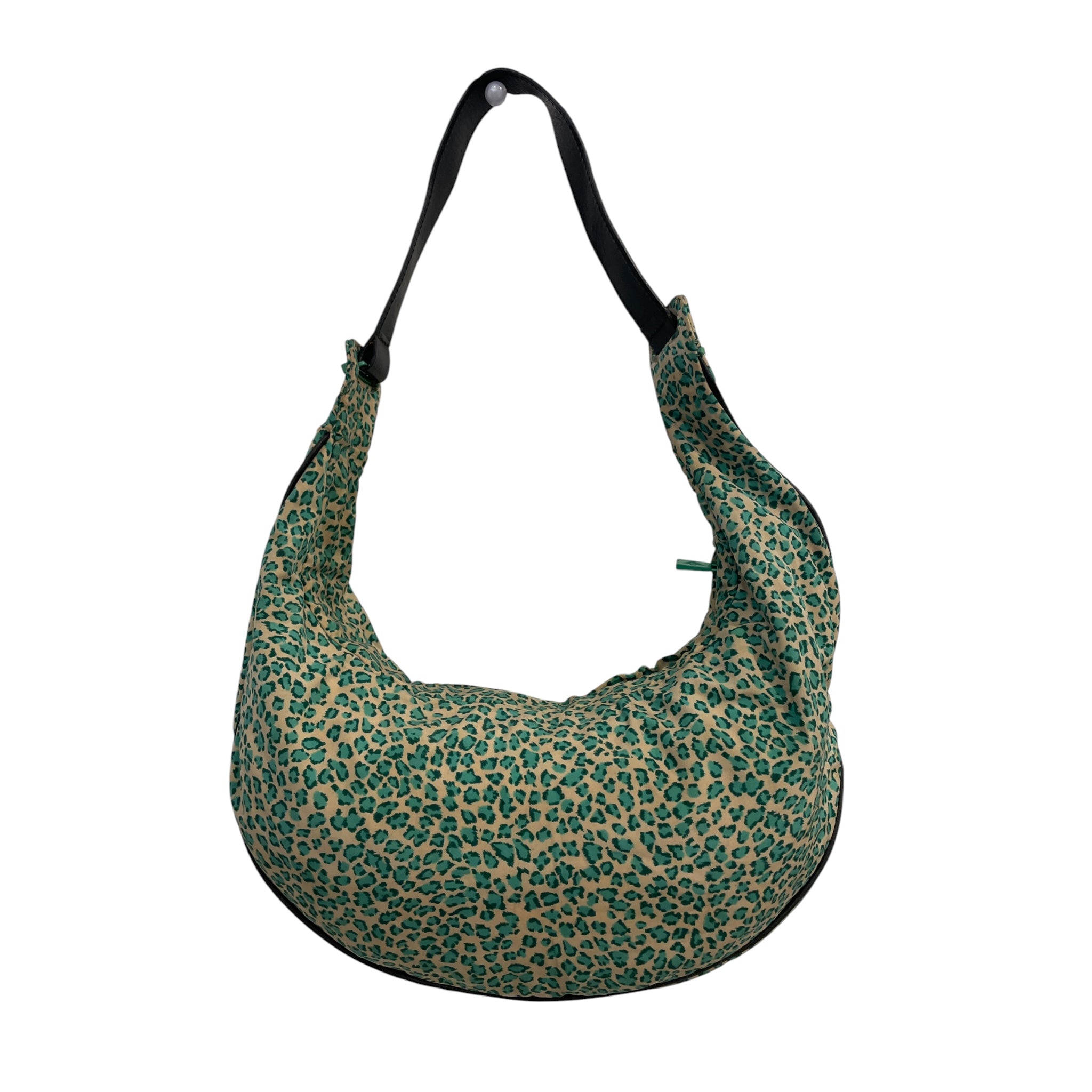 BOTTEGA VENETA/Bag/Leopard/Cotton/GRN/Black Strap, Green/Beige Bag view 2