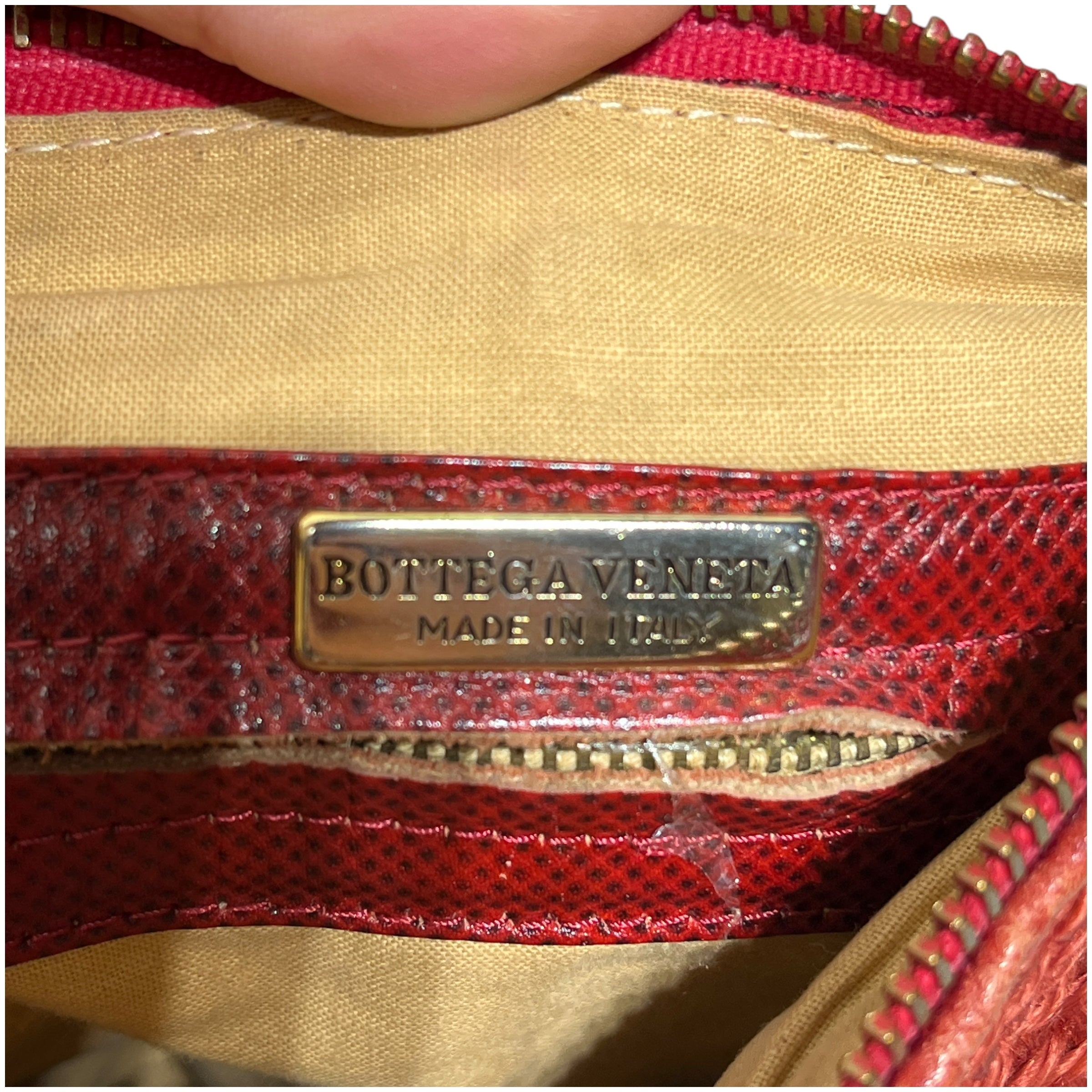 BOTTEGA VENETA/Cross Body Bag/Tweed/RED/VINTAGE view 6