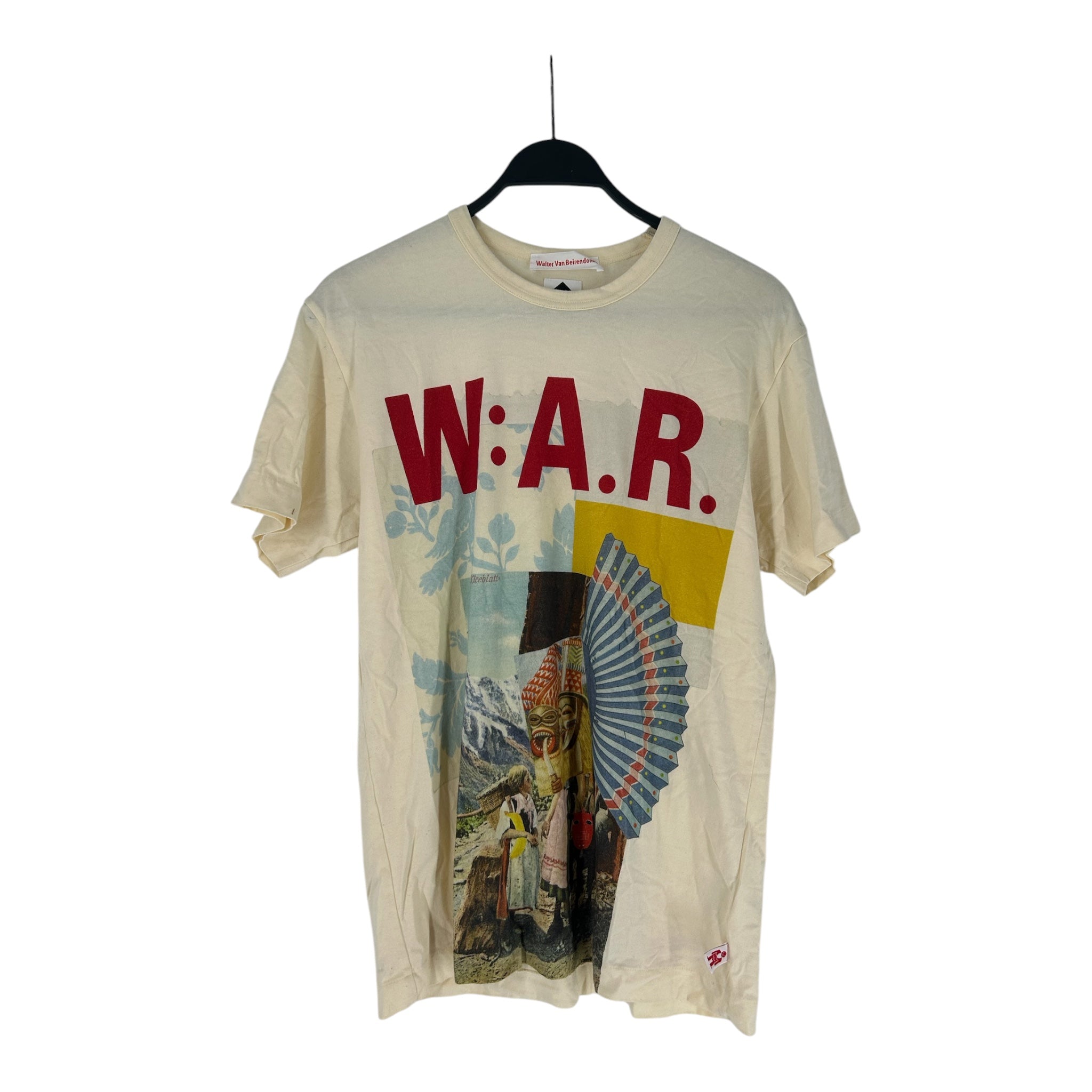 Walter Van Beirendonck/COMME des GARCONS/T-Shirt/XL/Cotton/CRM/war view 1