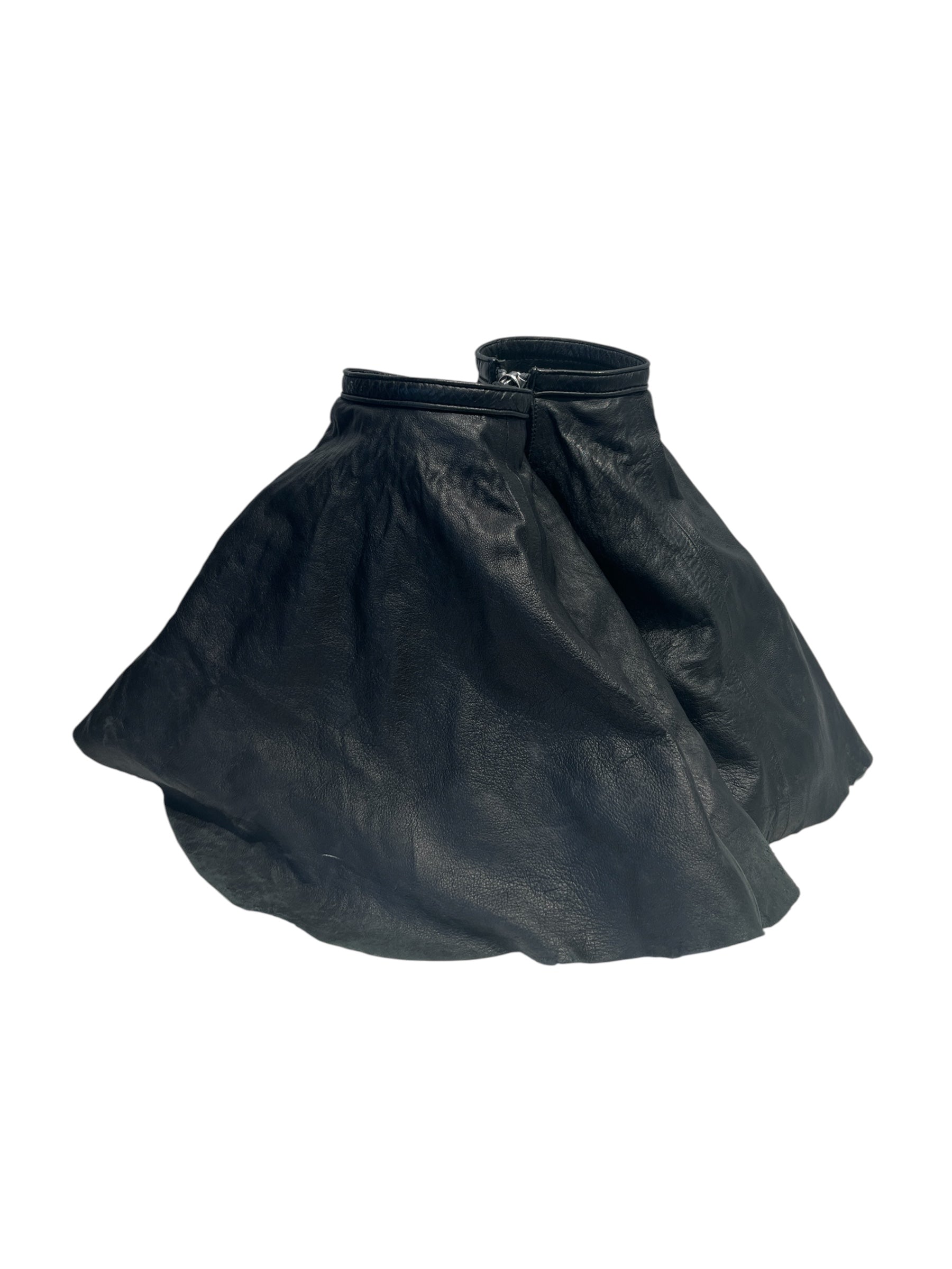 Rick Owens/Boots/US 6/Leather/BLK/WEDGE SHOE CAPE MIDI BOOT view 1