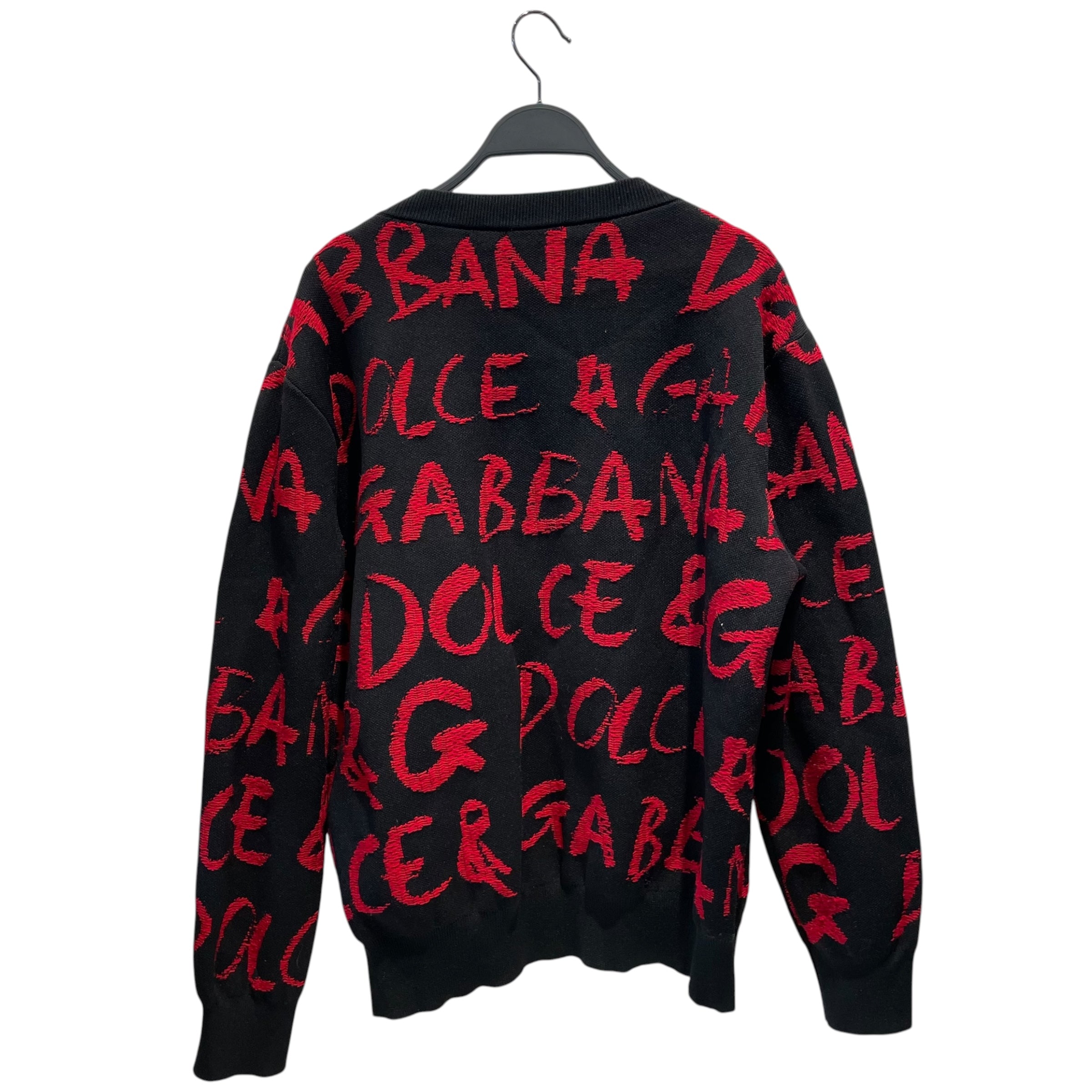 DOLCE&GABBANA/Sweatshirt/M/All Over Print/Nylon/BLK/RED LETTER LOGO SWEATSHIRT view 2