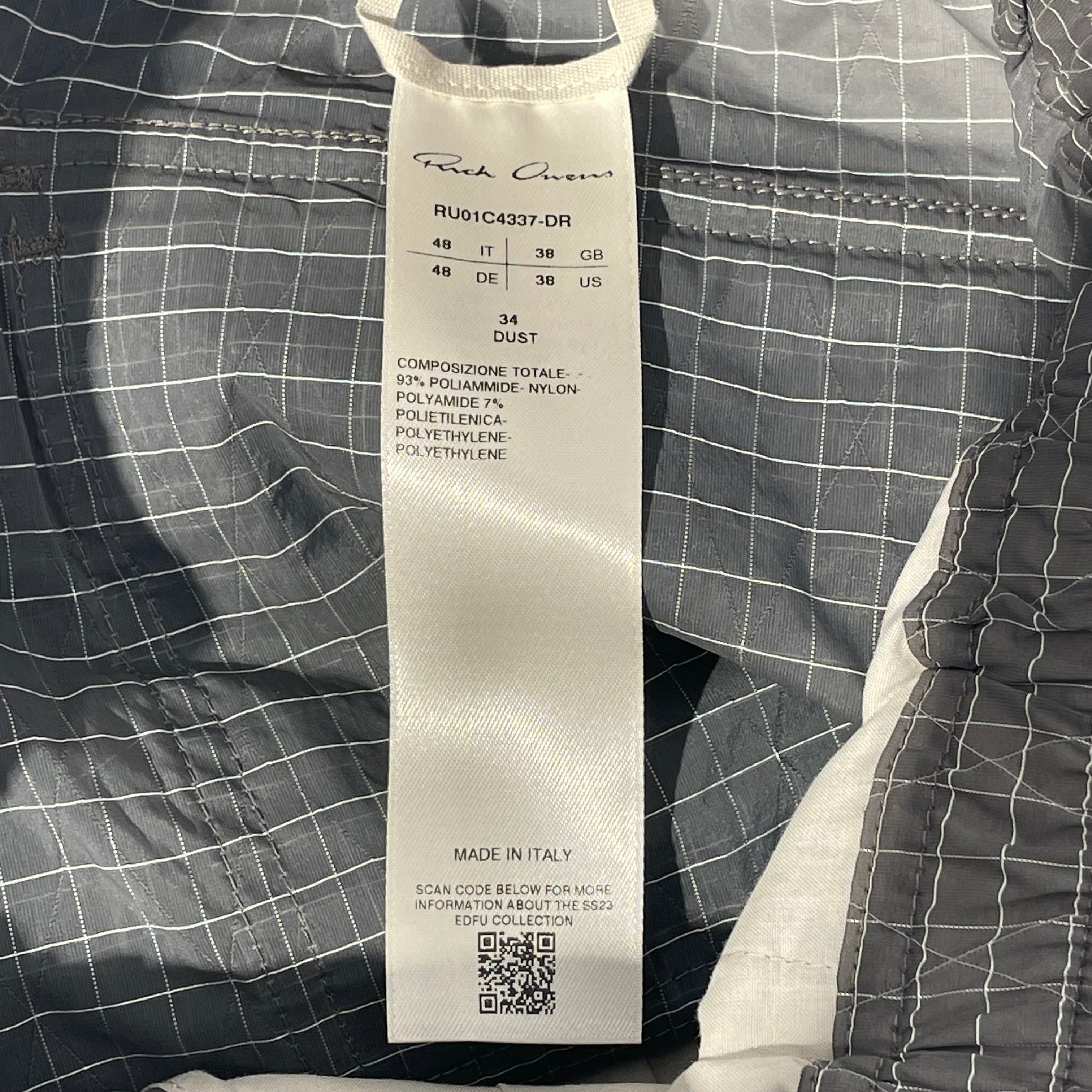 Rick Owens/Pants/34/Polyester/GRY/Plaid/RU01C4337-DR PAIR 2 view 3