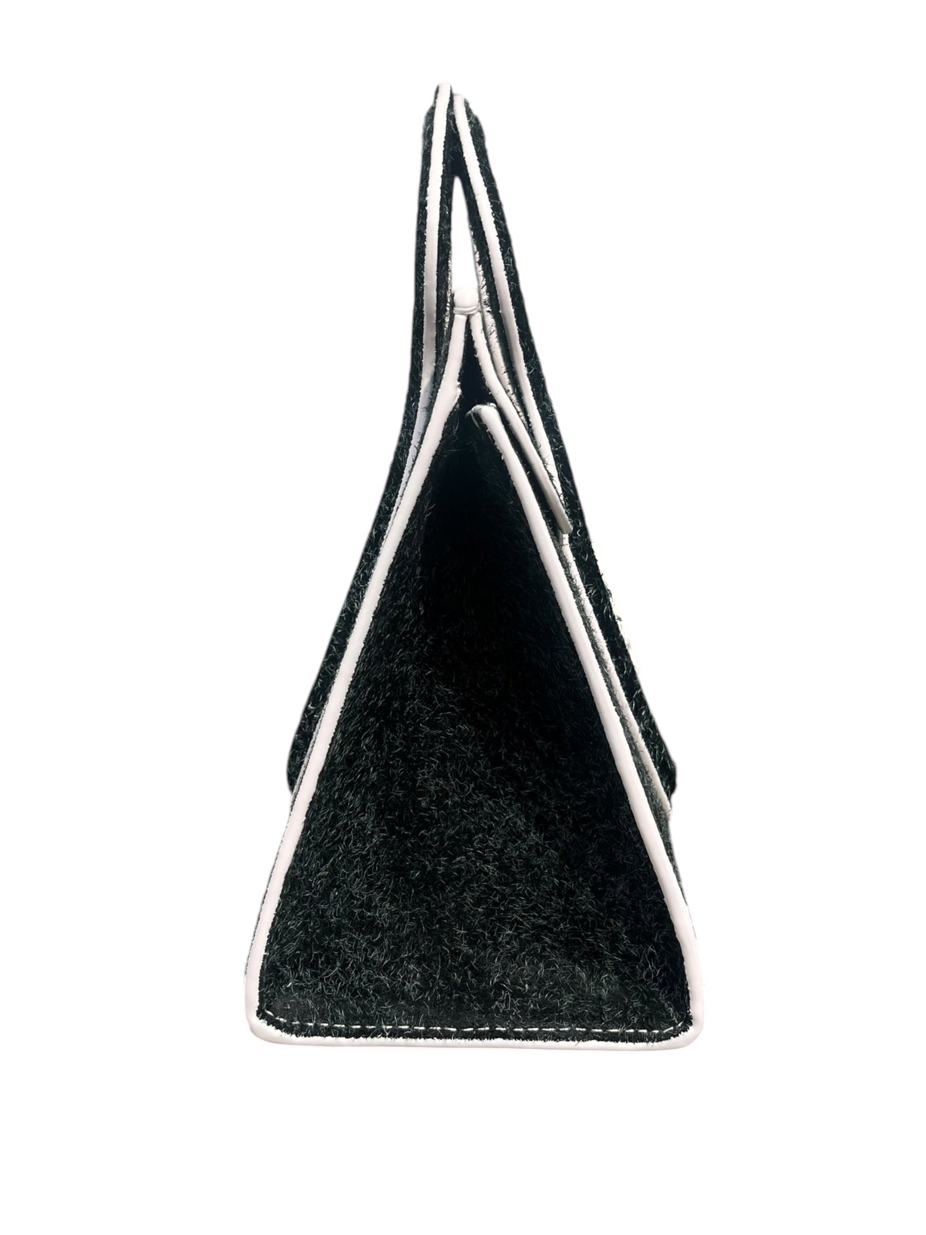 MSCHF/Hand Bag/Suede/GRN/ASYMETRICAL WHT TRIM view 3