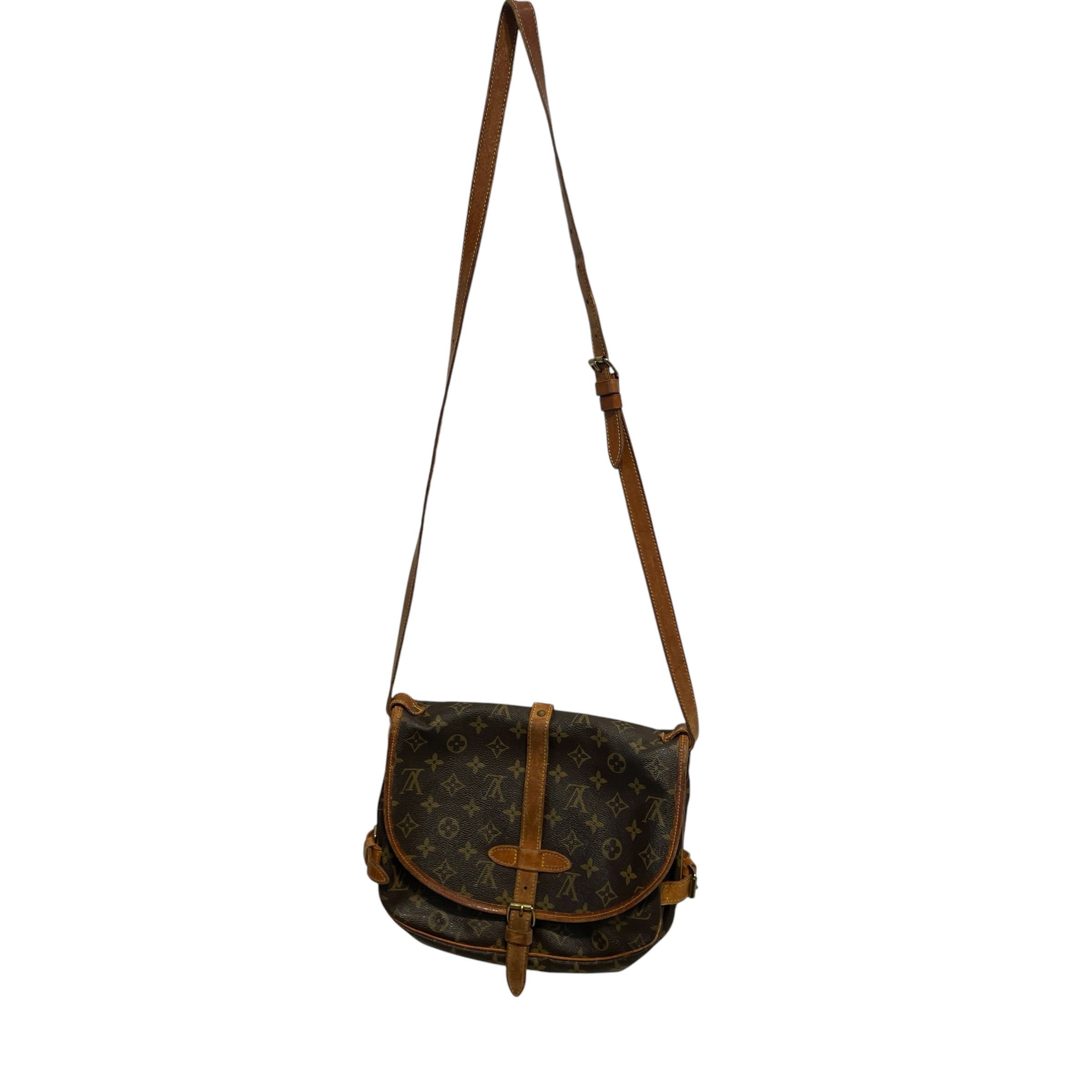 LOUIS VUITTON/Cross Body Bag/Monogram/BRW/lv double saddle mbo948 view 2