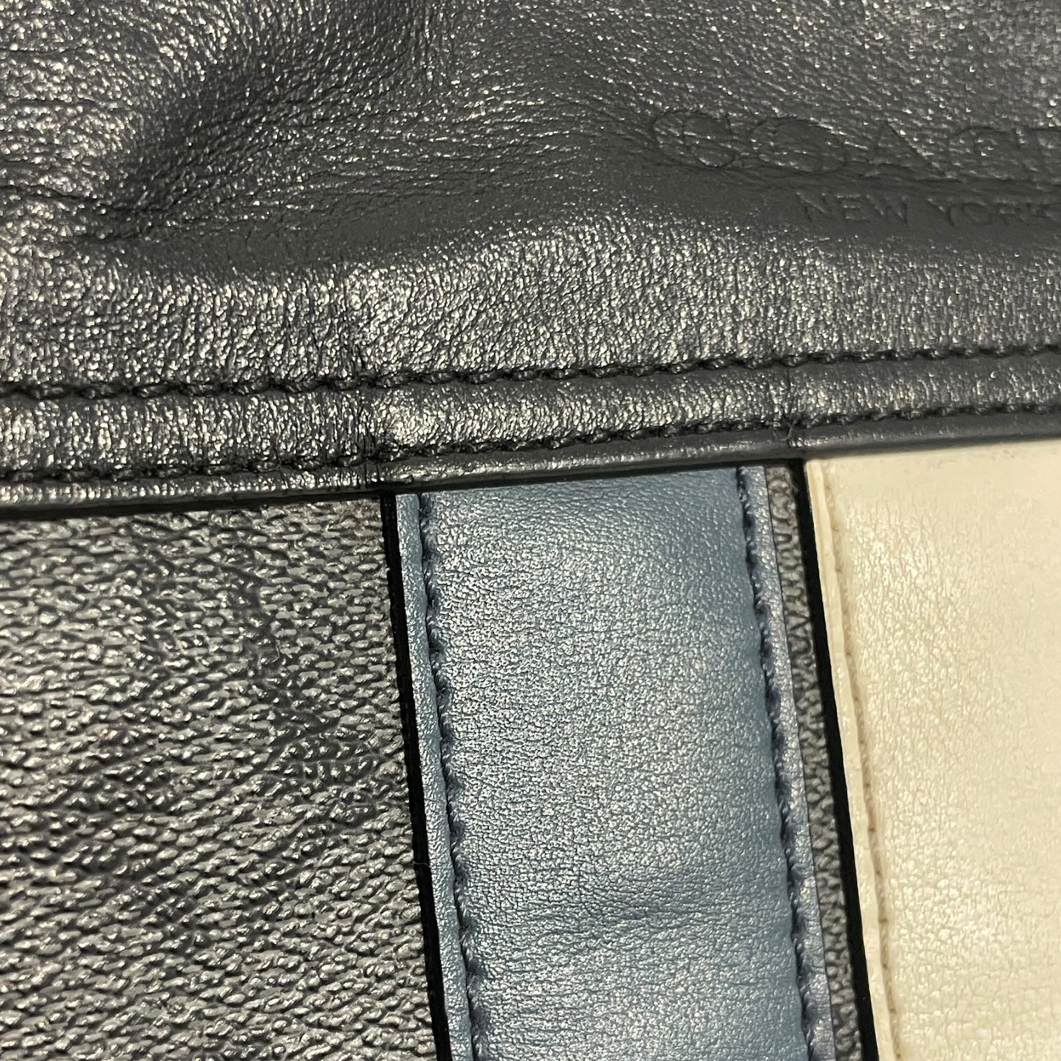 COACH/Cross Body Bag/Monogram/Leather/BLK/sling bckpck, 3 stripe view 5