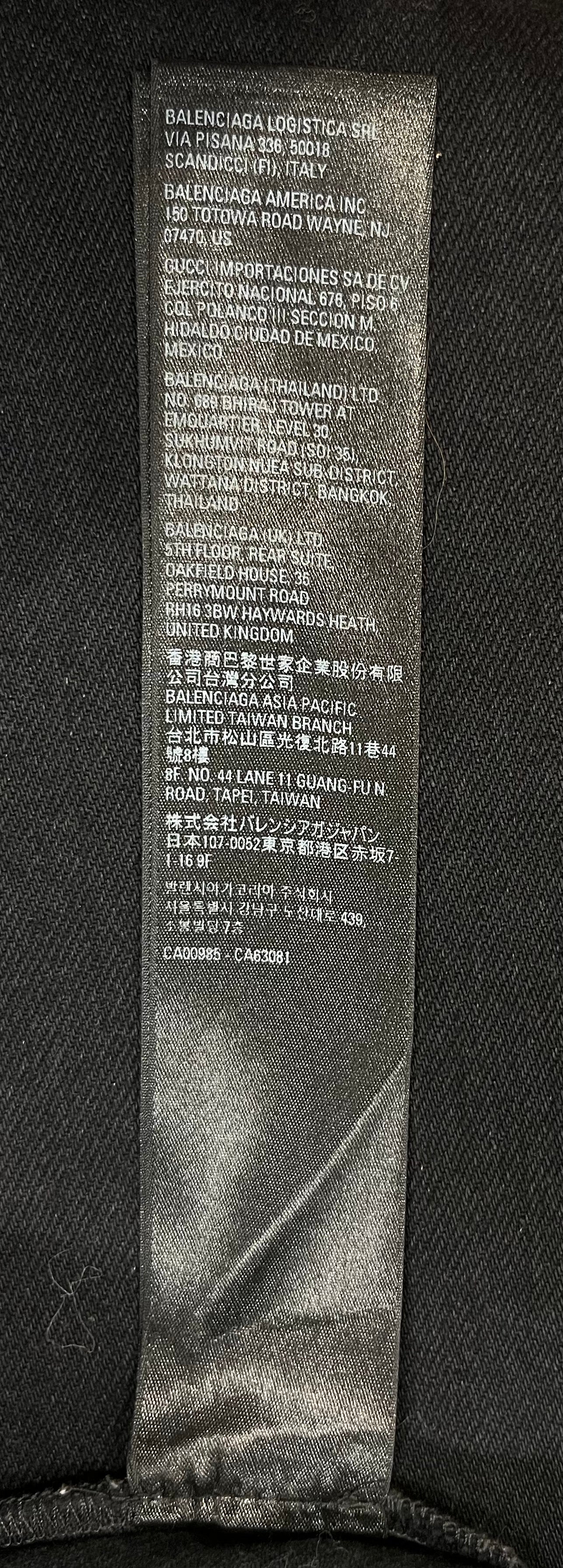 BALENCIAGA/Straight Pants/30/Denim/BLK/Lost Tapes view 5