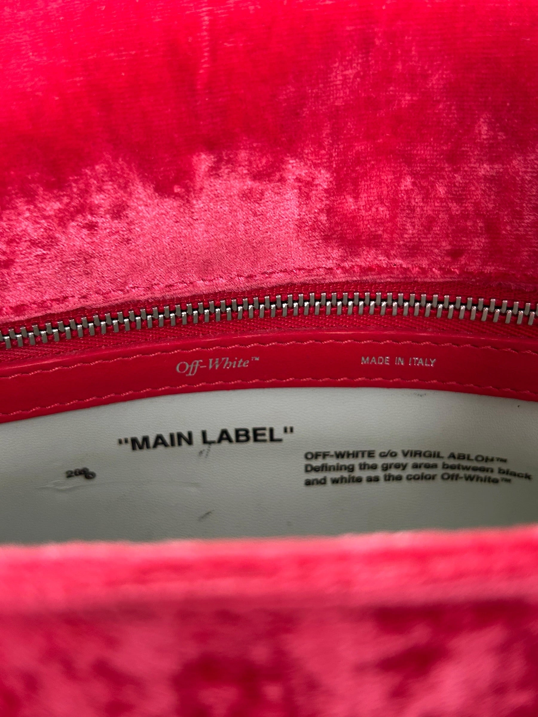 OFF-WHITE/Bag/Cotton/RED/VELVET, YELLOW STRAP view 6