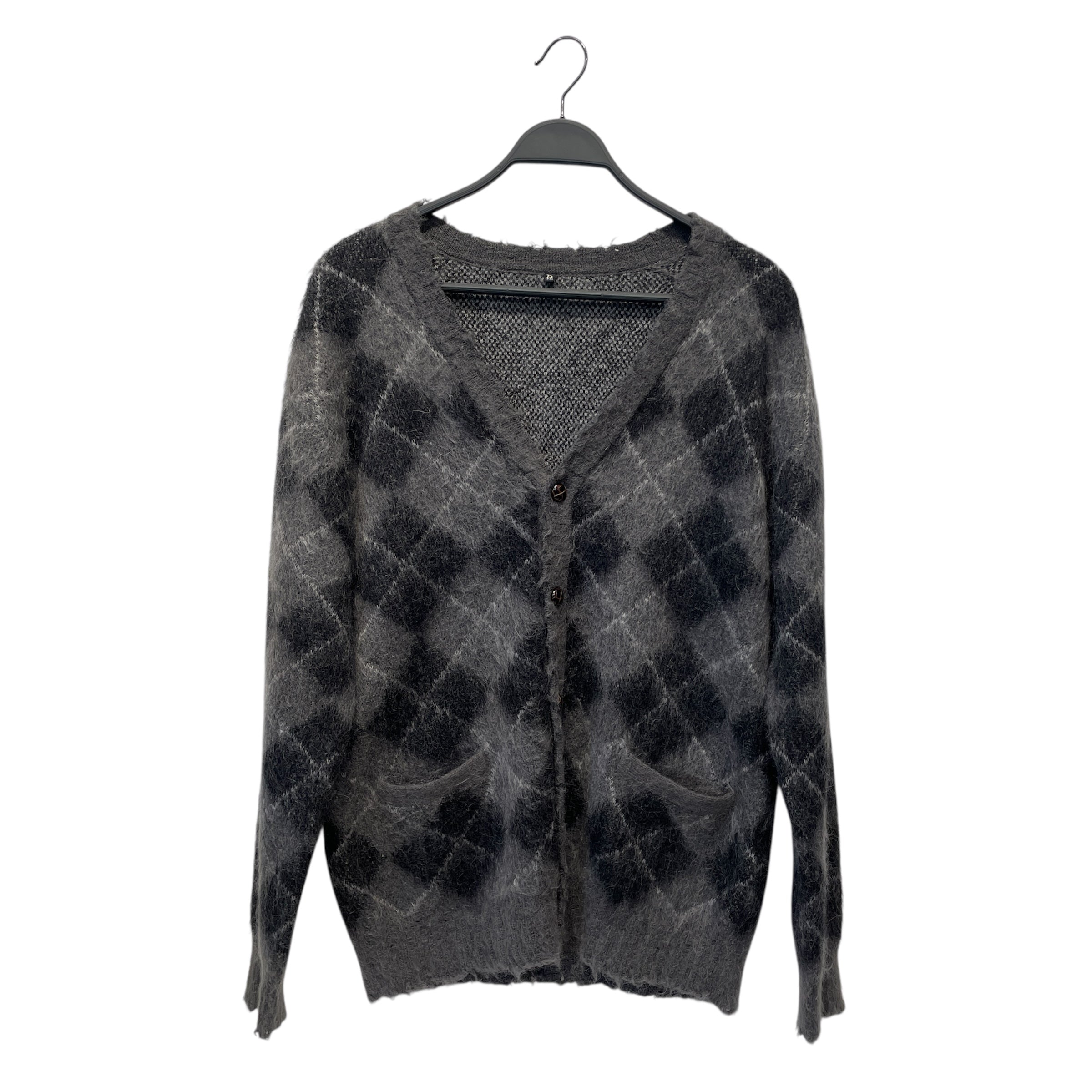 R13/Cardigan/XS/All Over Print/Mohair/GRY/ view 1