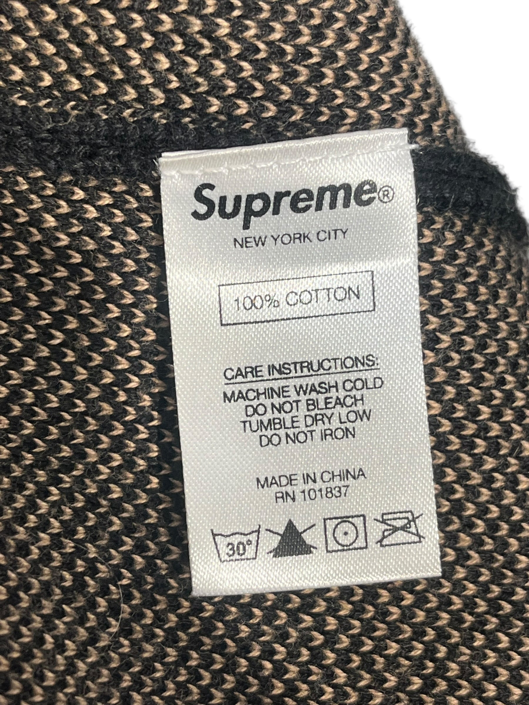 Supreme/Sweater/L/Cotton/BLK/BRW FRONT SUPREME x10 middle view 3