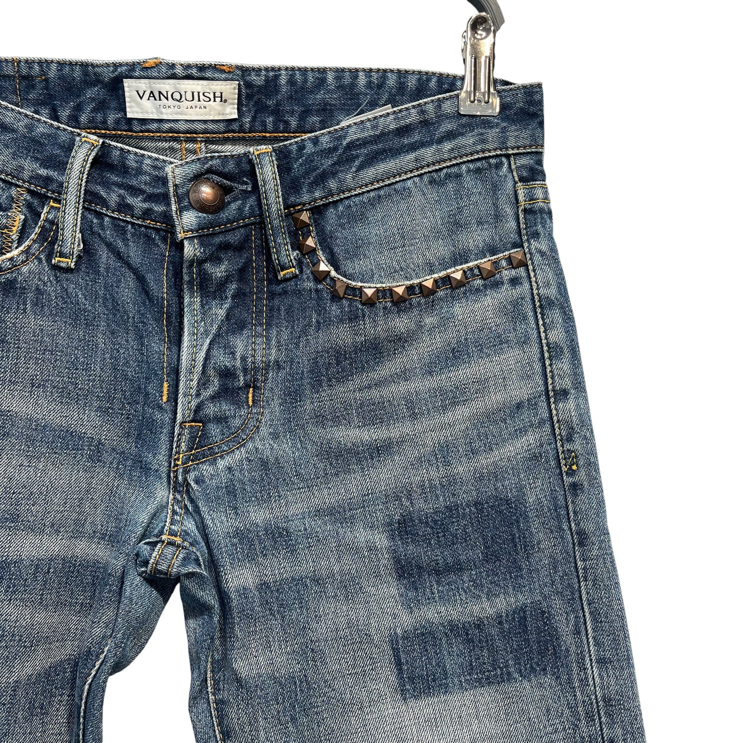 VANQUISH/Pants/Cotton/IDG/studded pocket square fades view 2