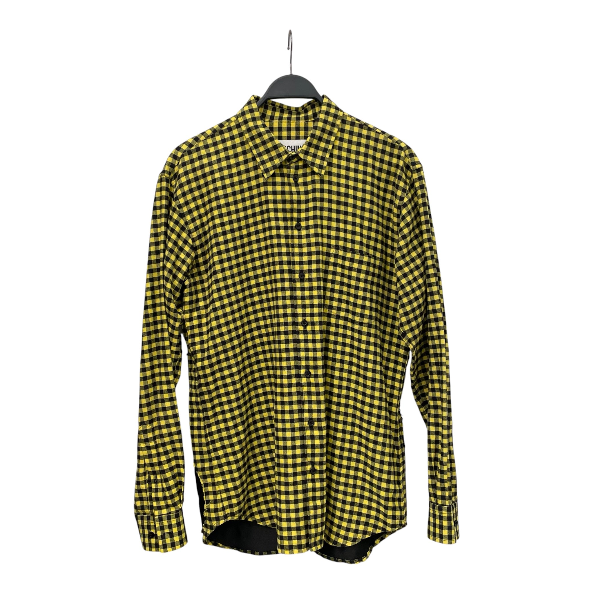 MOSCHINO/LS Shirt/16/Cotton/MLT/Plaid/blk/yellow plaid view 1
